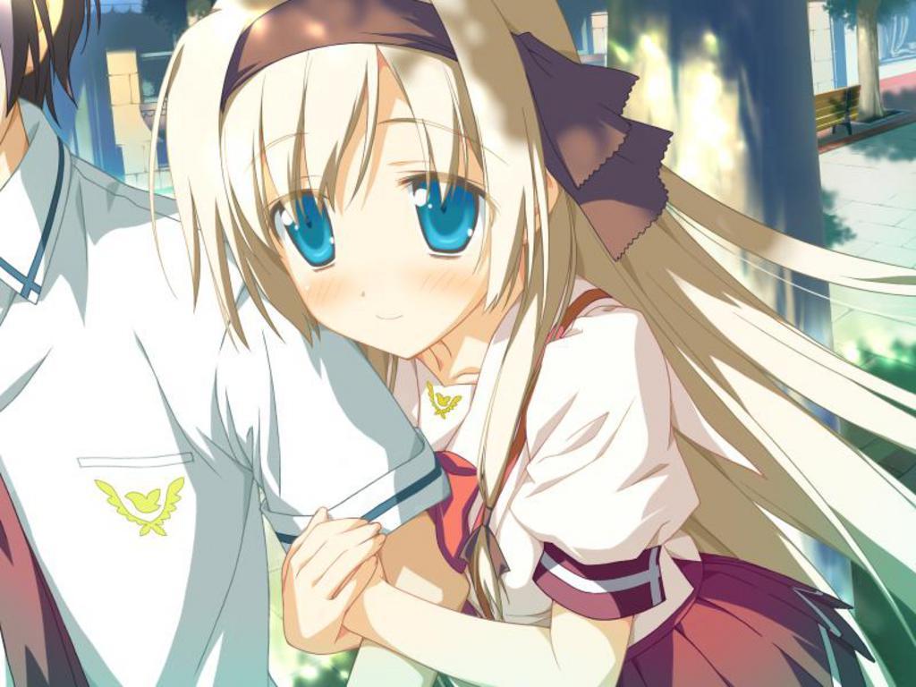 cute anime girl blushing Forever Wallpaper