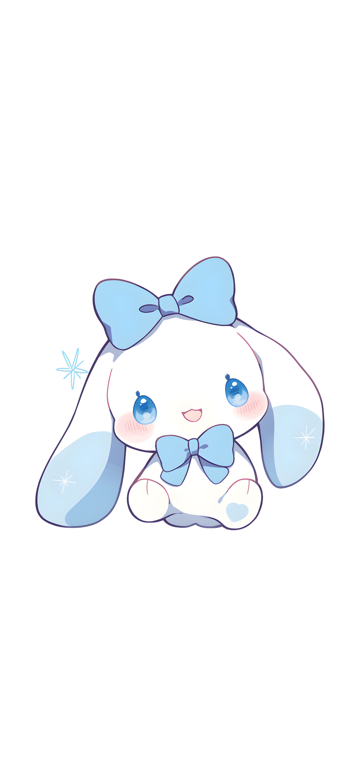 Cinnamoroll Blue Bow Wallpaper