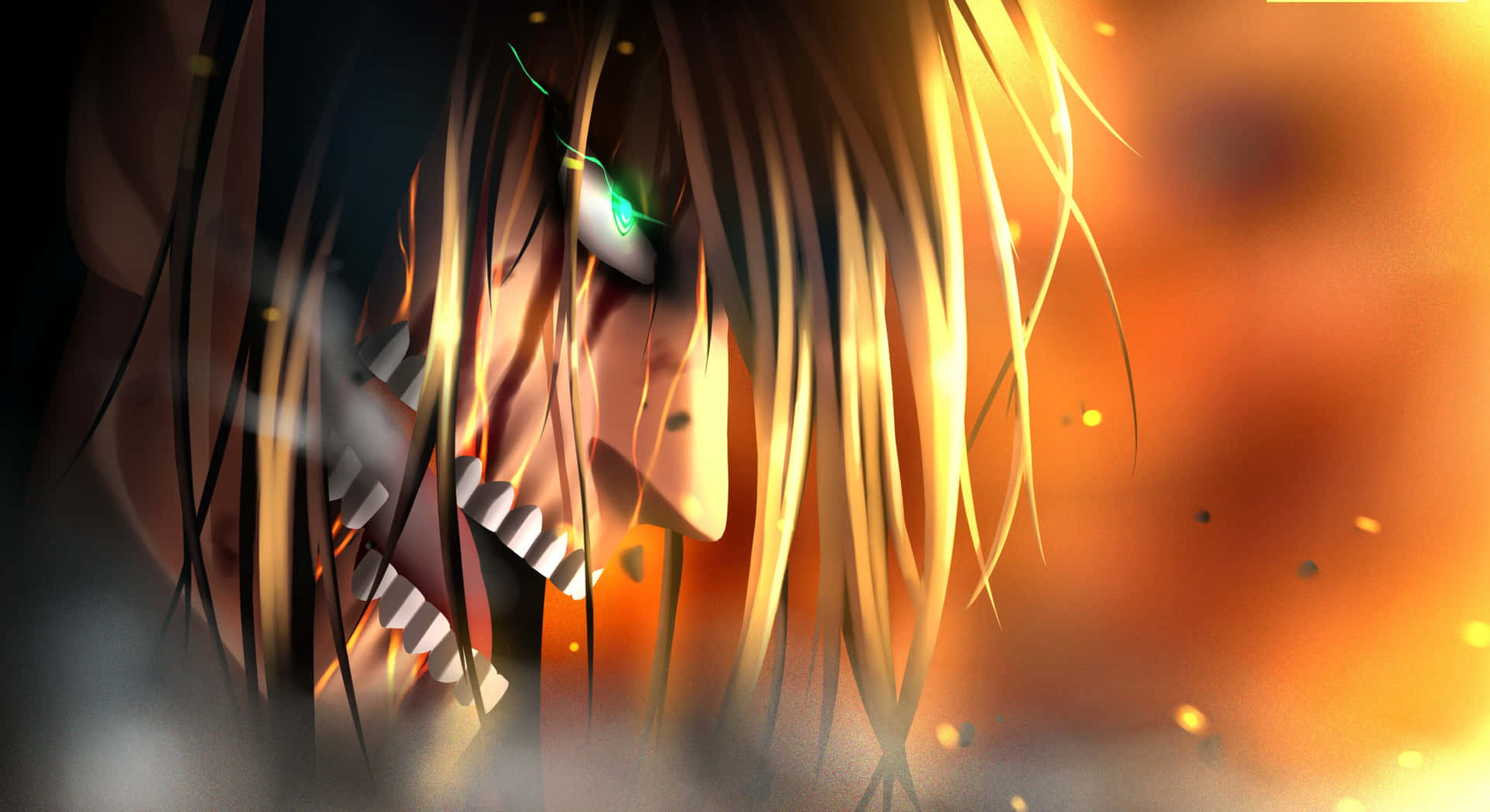 Download Titan Eren Yeager Side View Wallpaper