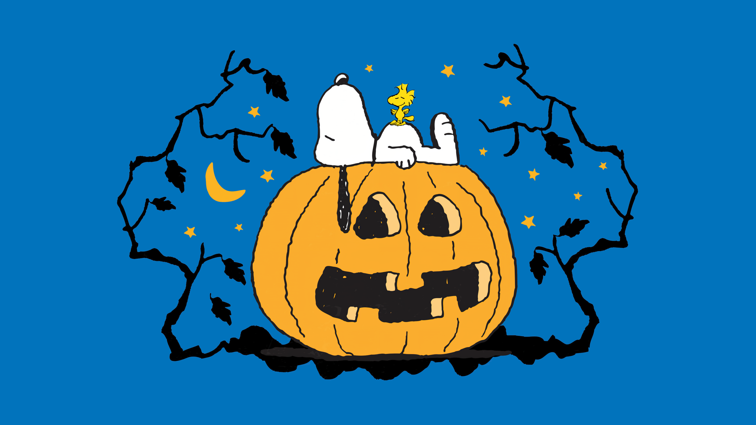 Snoopy Wallpaper 4K, Halloween Pumpkin