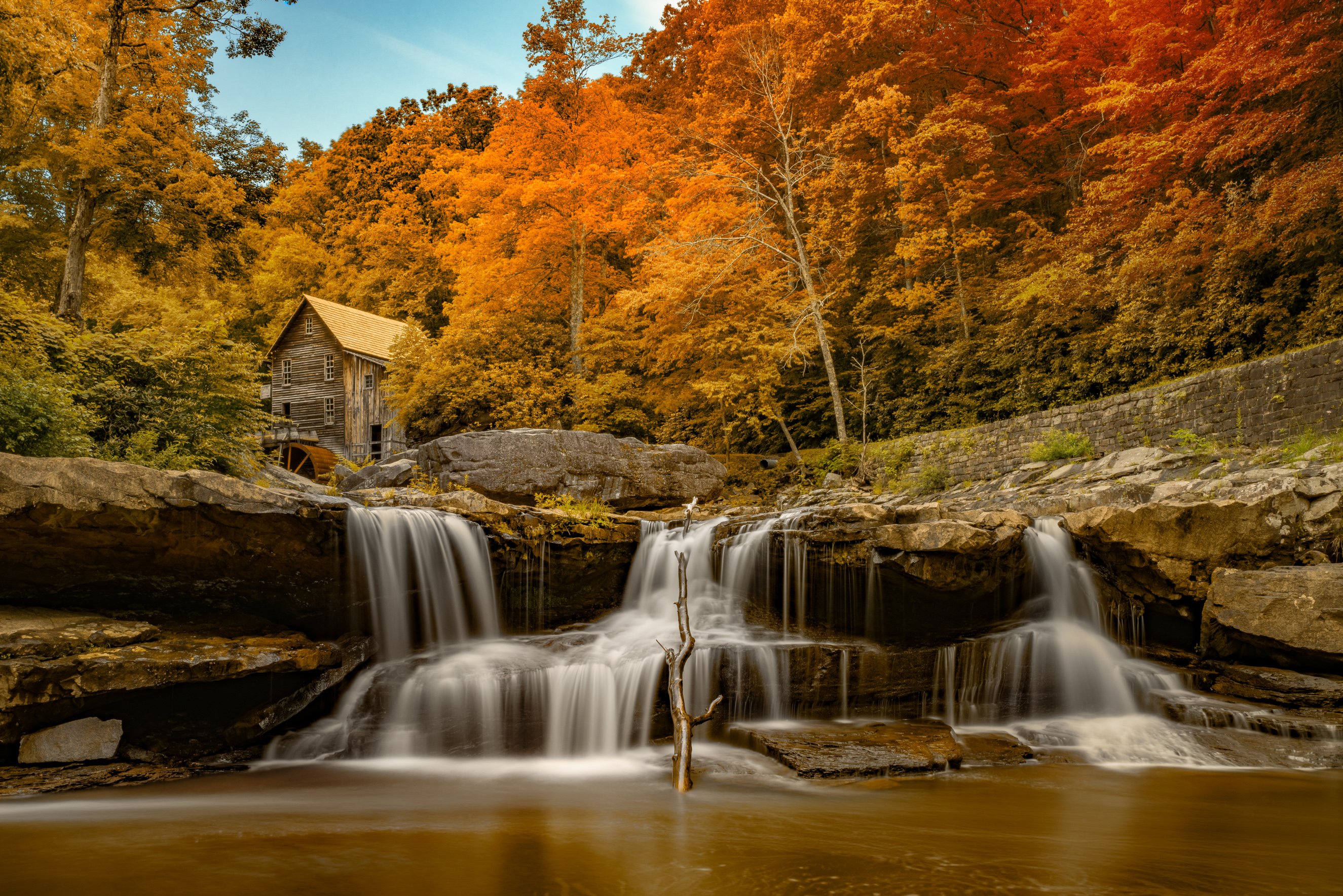 usa, Autumn, Rivers, Waterfalls, Mill