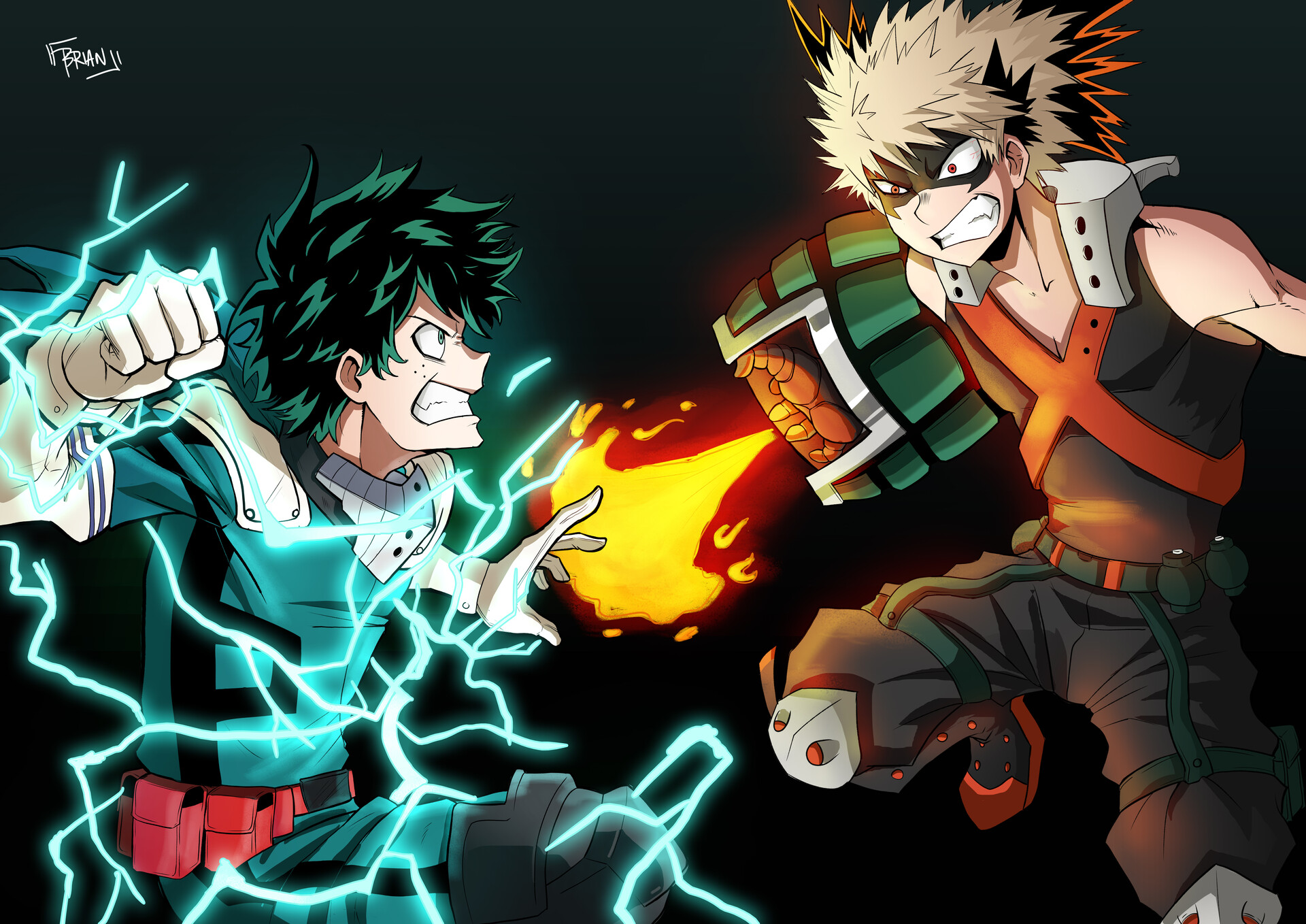 Midoriya Izuku vs Bakugou Katsuki