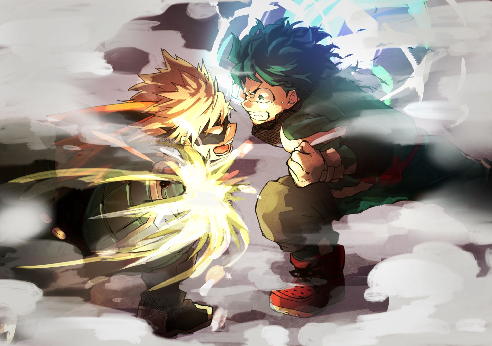 Anime, Izuku Midoriya, Katsuki Bakugou
