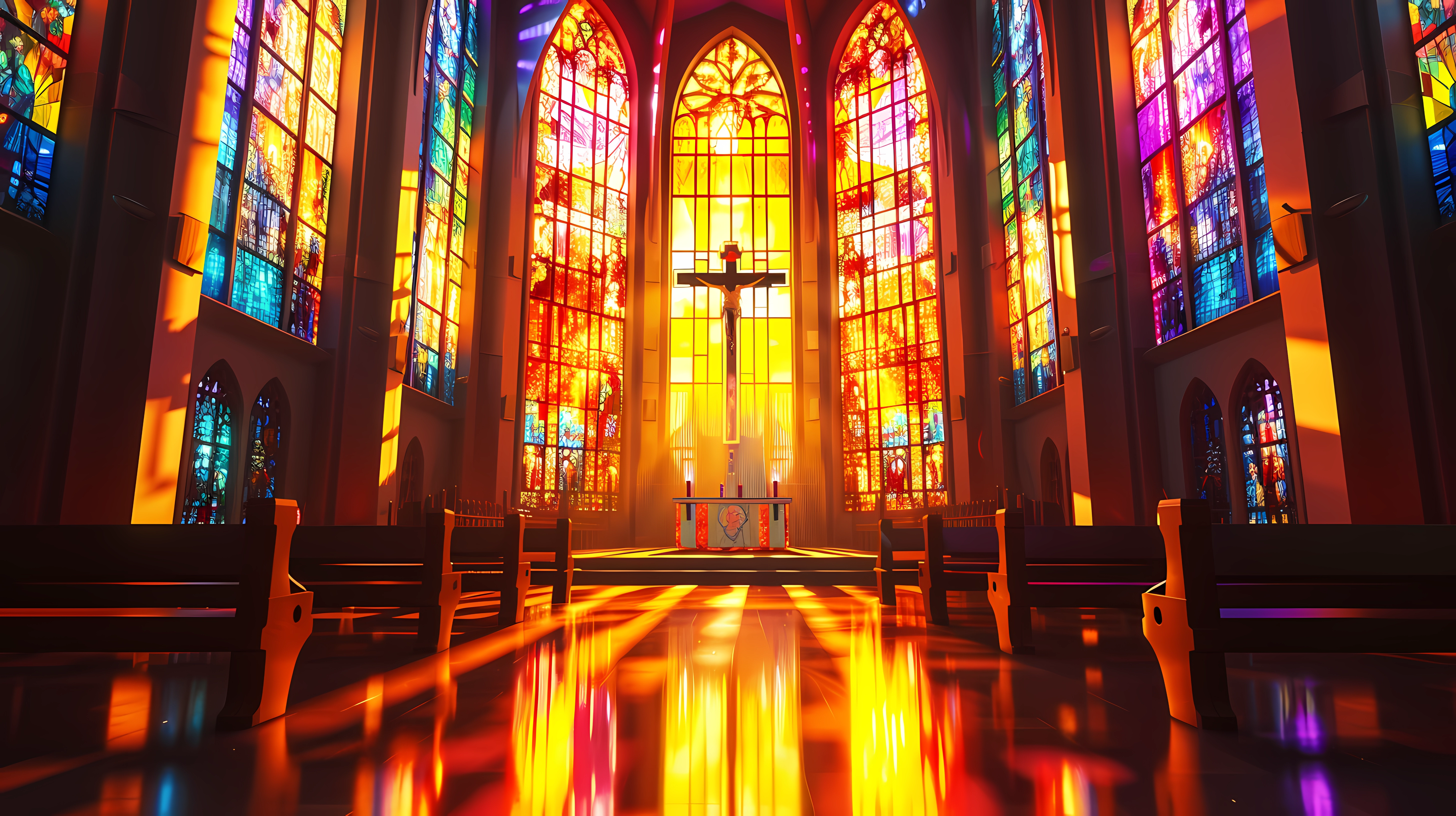 stained glass windows