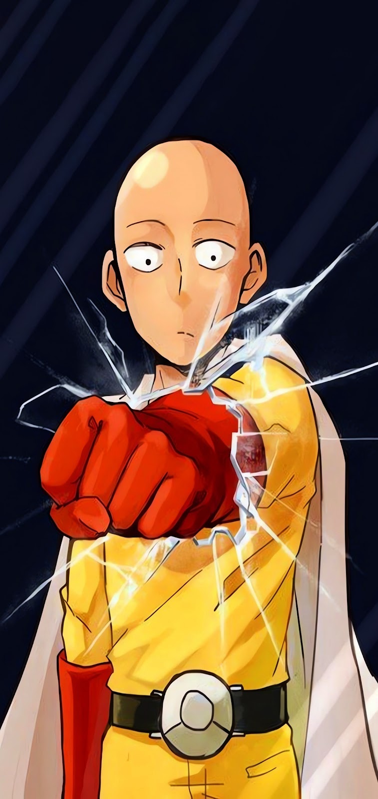 One Punch Man Broken Phone Screen