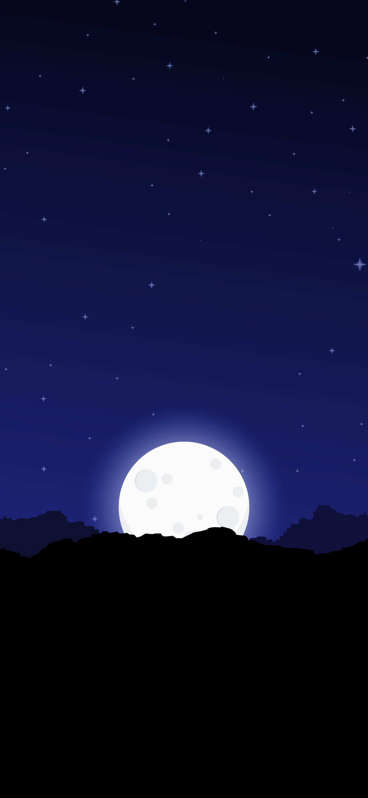Moon night minimalist wallpaper