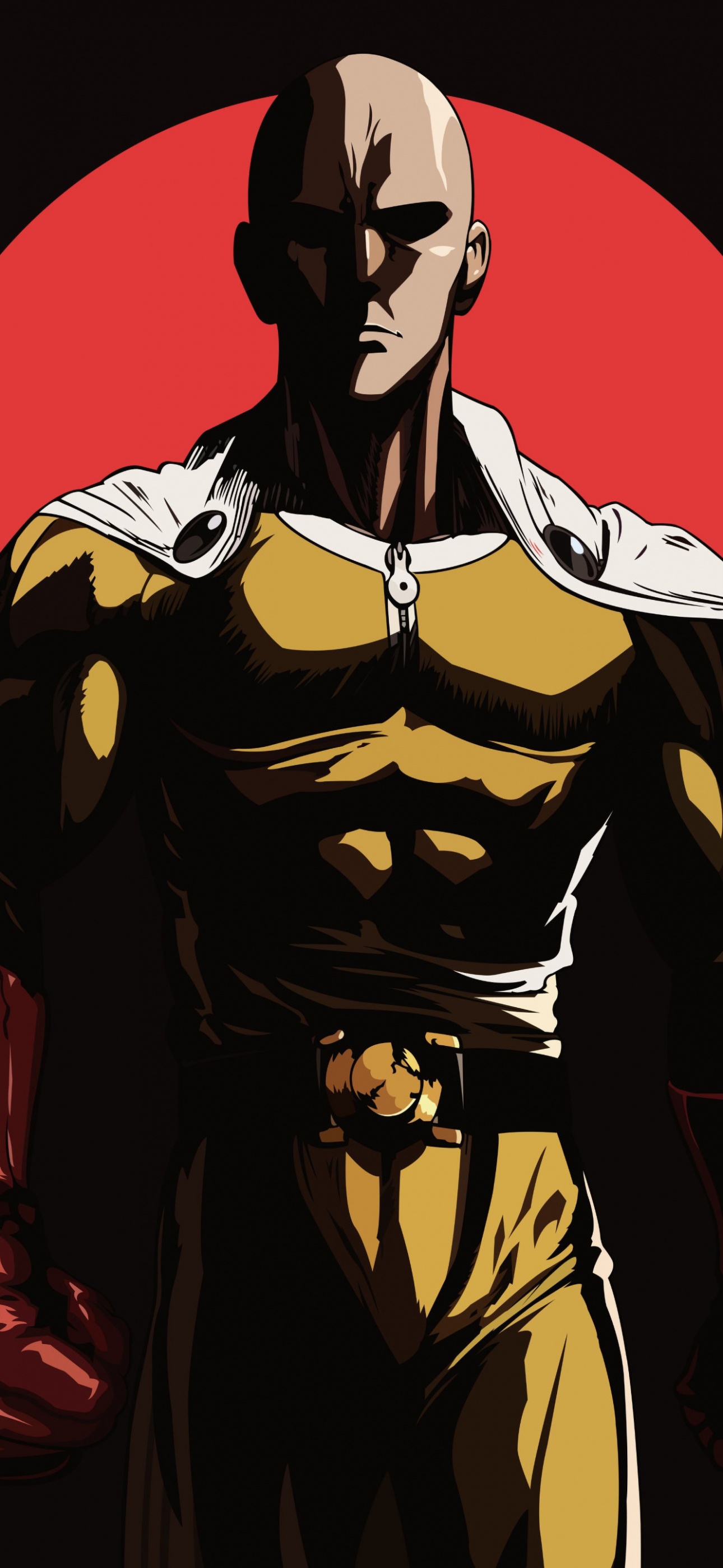 Saitama Wallpaper 4K, Dark background, 5K