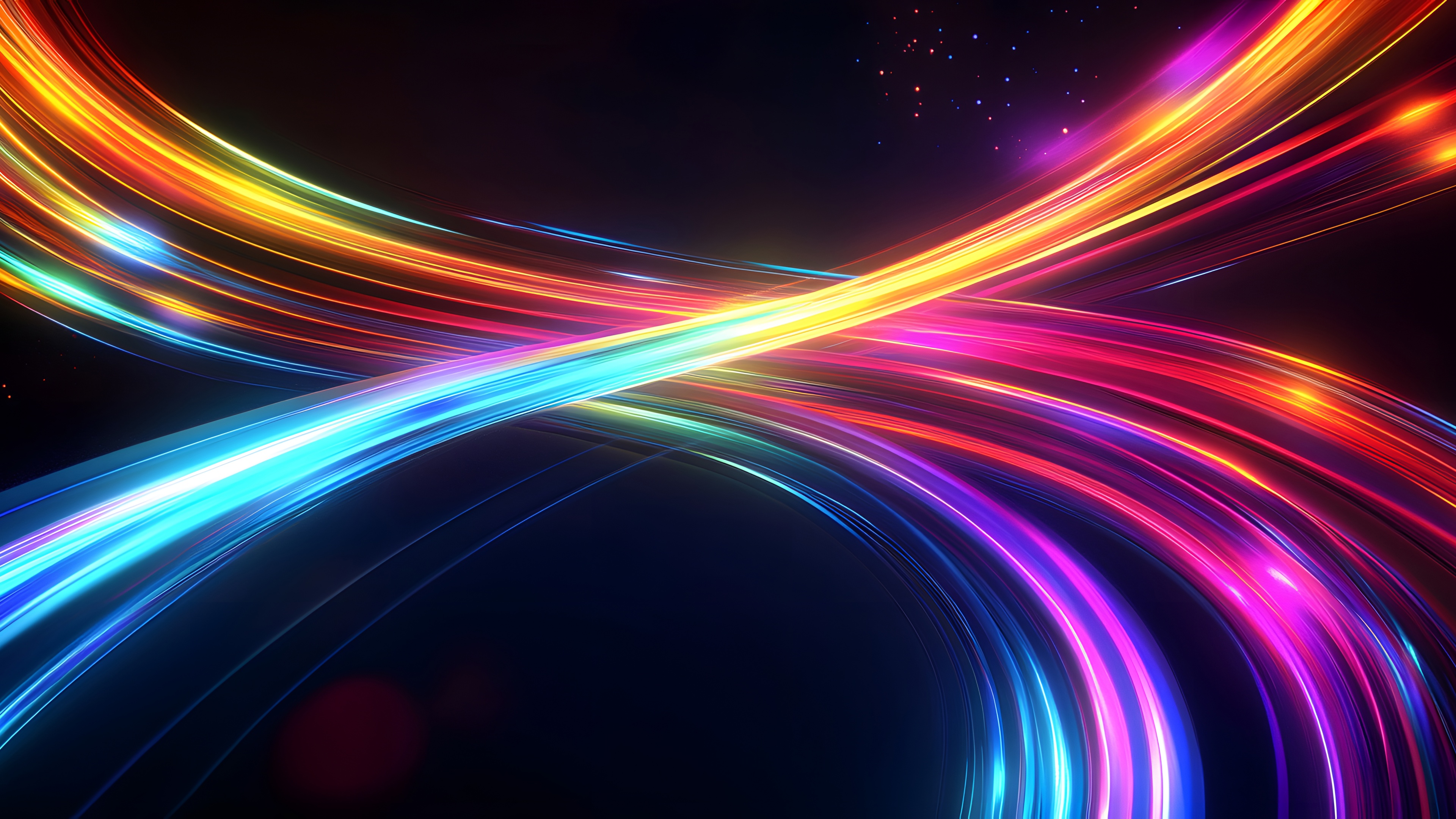 Neon Wallpaper 4K, Curves, Infinity, trails