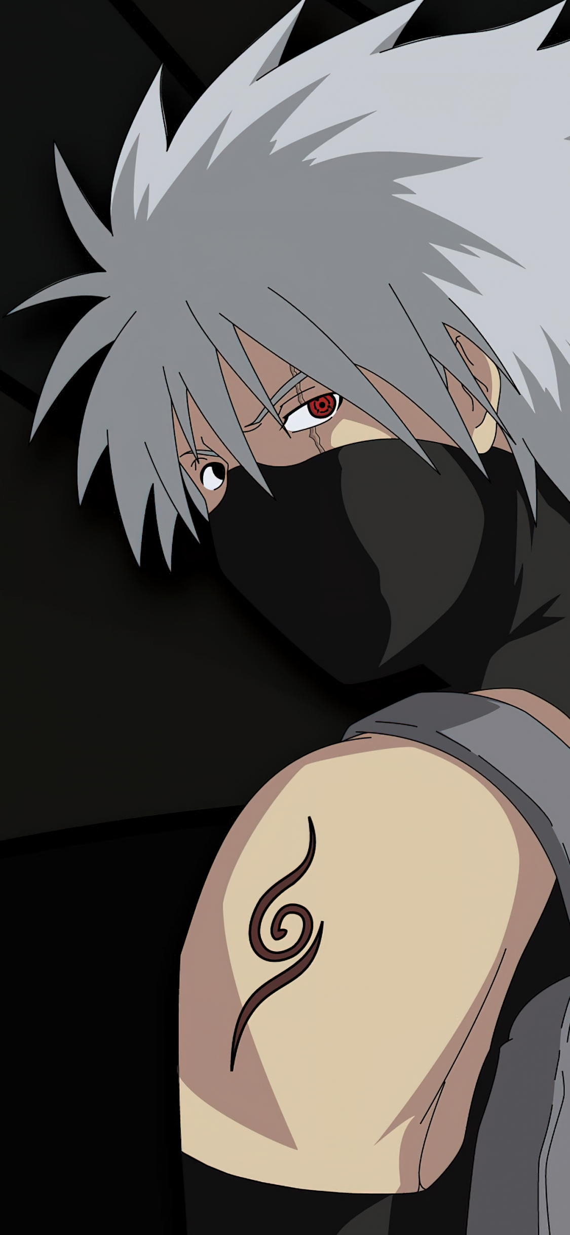 Kakashi Hatake Wallpaper 4K, Dark