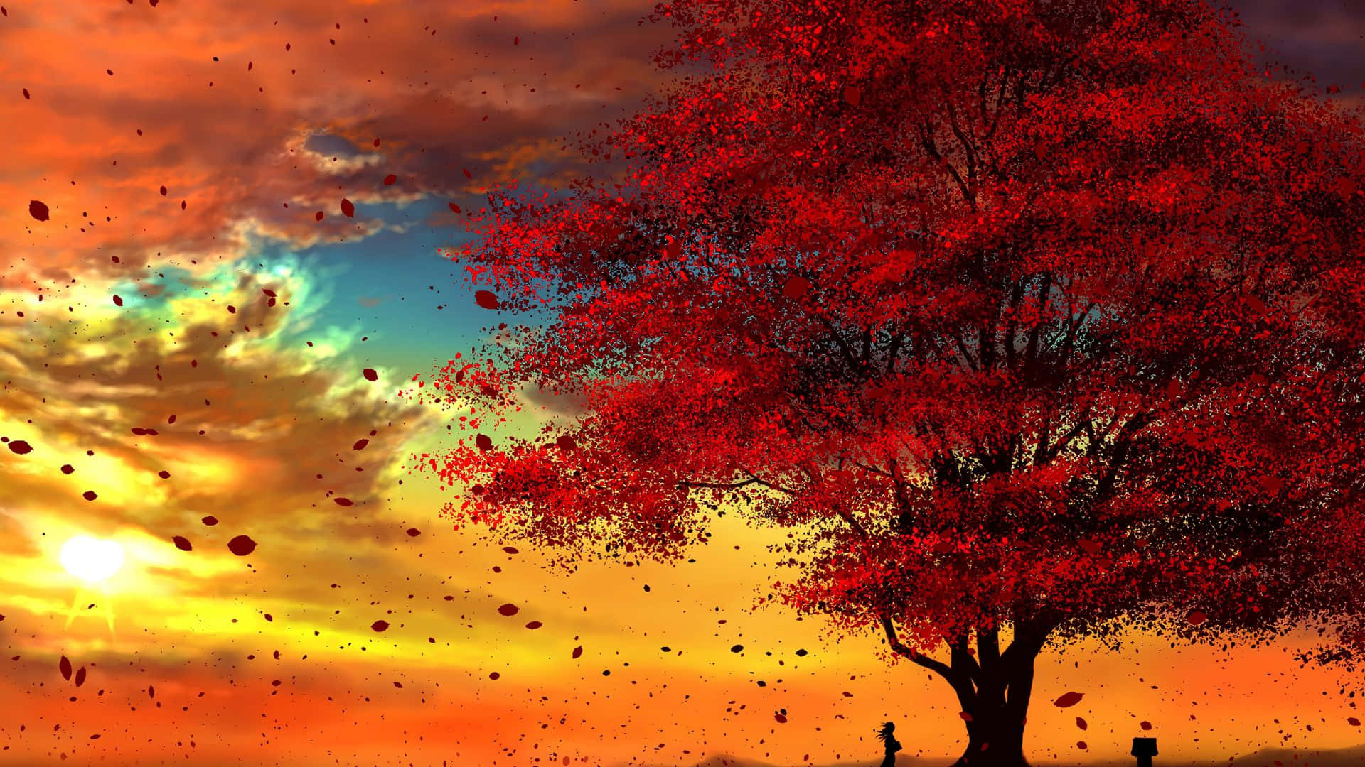 Fall Sunset Wallpaper