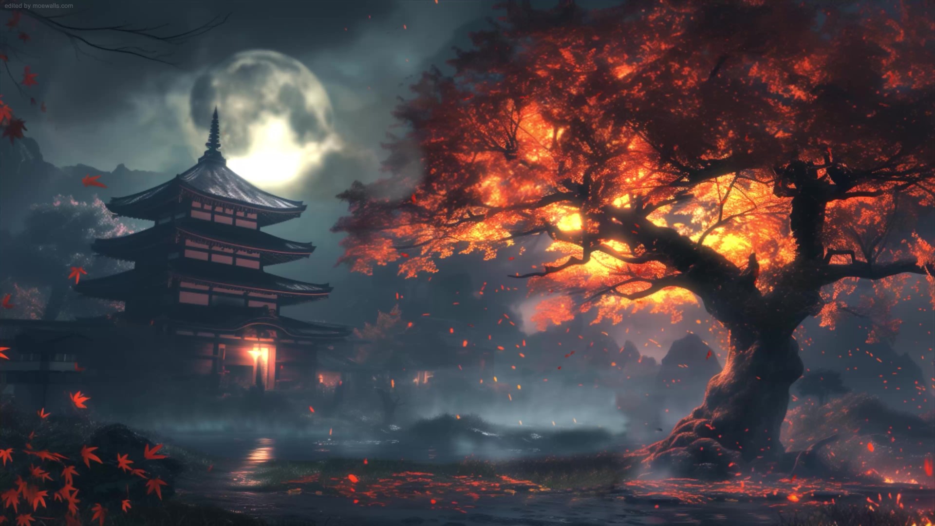Temple Autumn Tree Ghost Of Tsushima