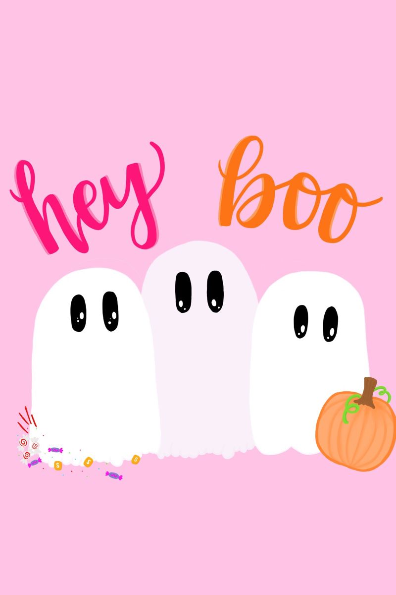 Hey Boo!! Fall Halloween Wallpaper