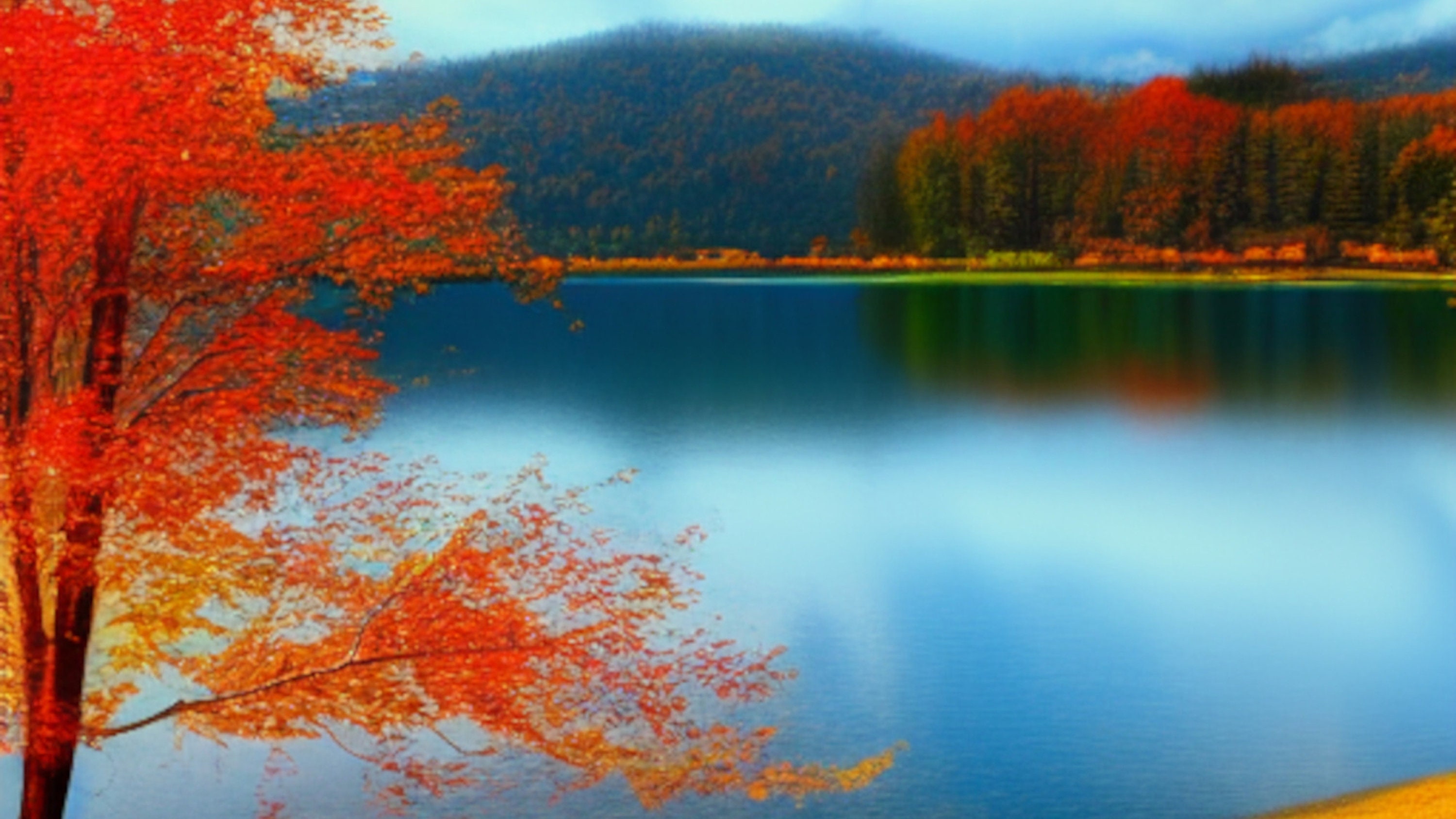 Fall Lake Picture Background