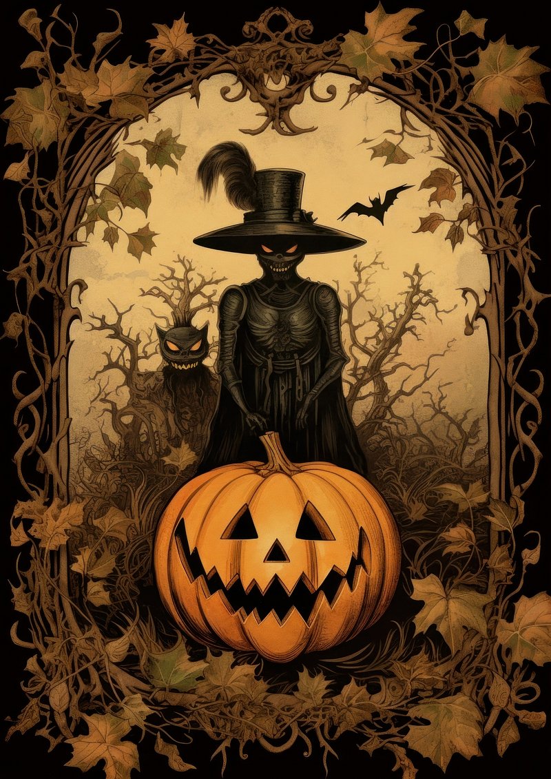 Vintage halloween wallpaper