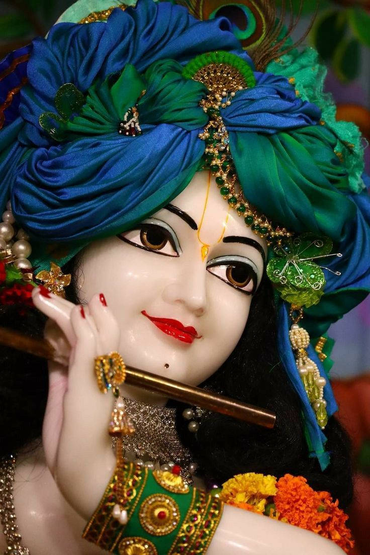 Statue In An ISKCON Temple Wallpaper