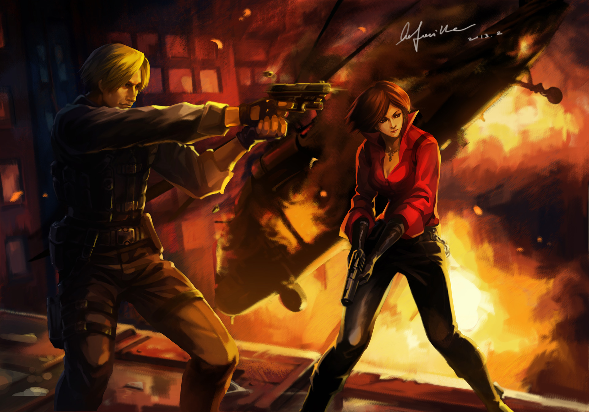 Ada Wong, Leon Kennedy, Leon Kennedy