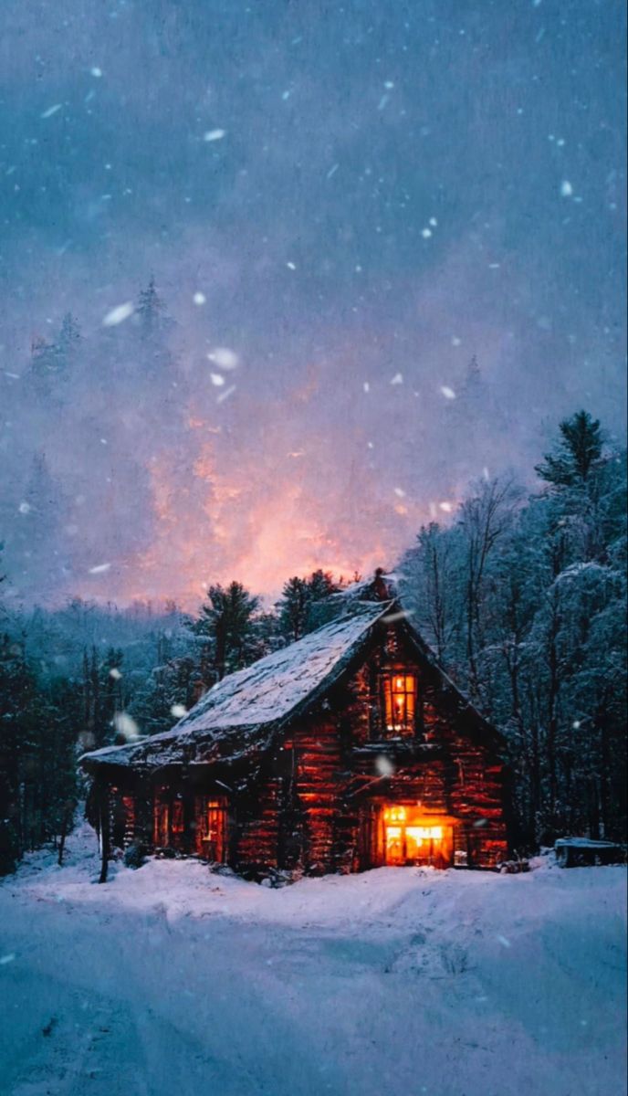Snowy Cabin