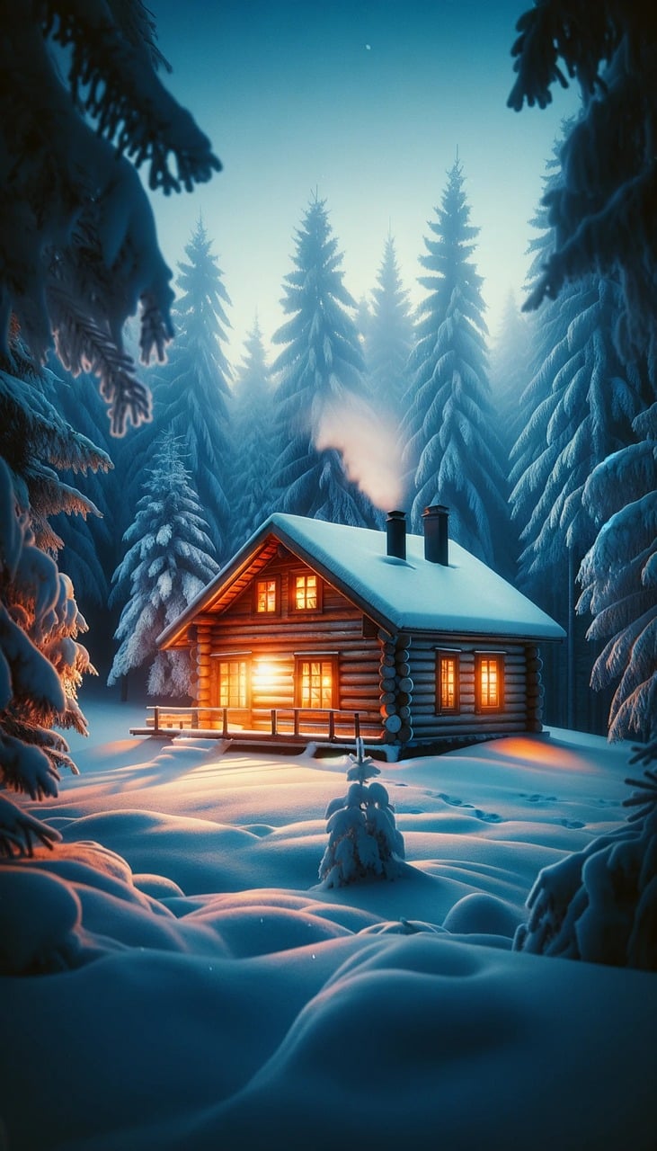 Download, Winter, Cabin