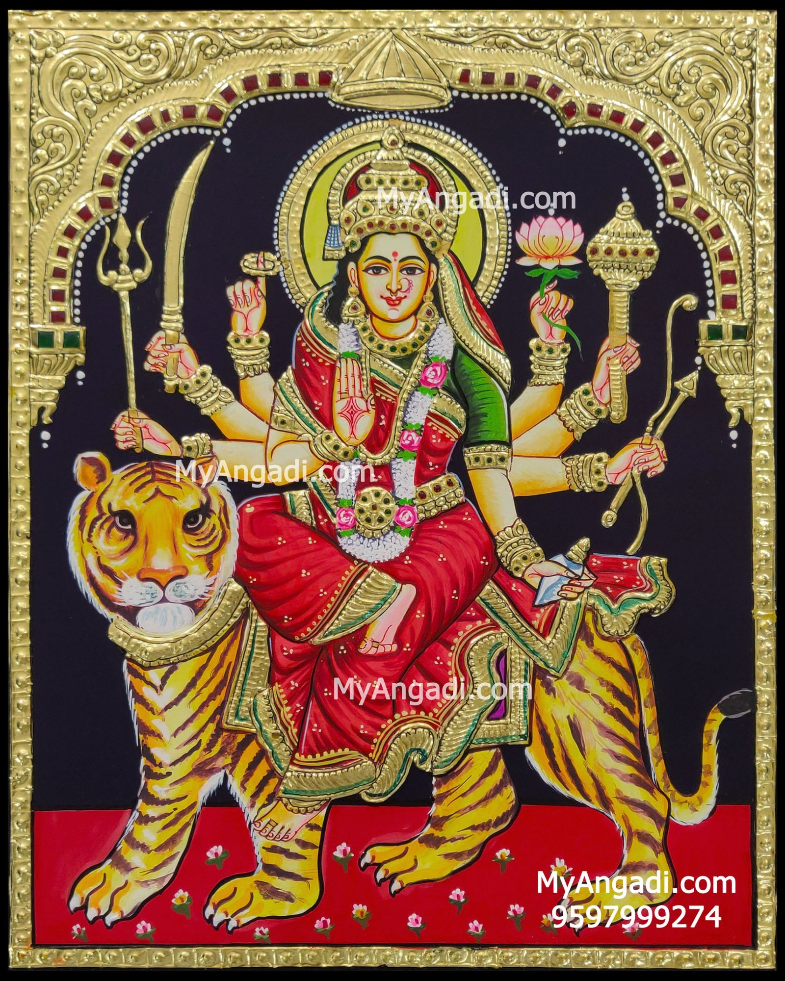 Teak Wood Frame Fine Finish Durgai