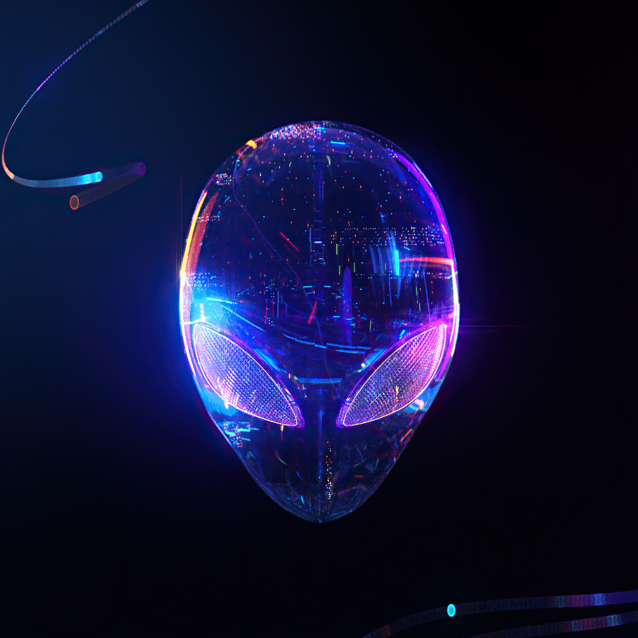 Alienware Wallpaper 4K, Logo, Neon