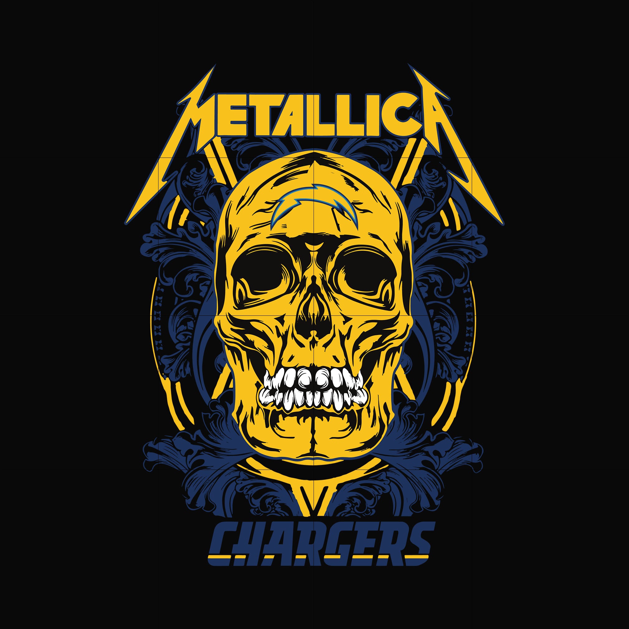 skull metallica Los Angeles Chargers