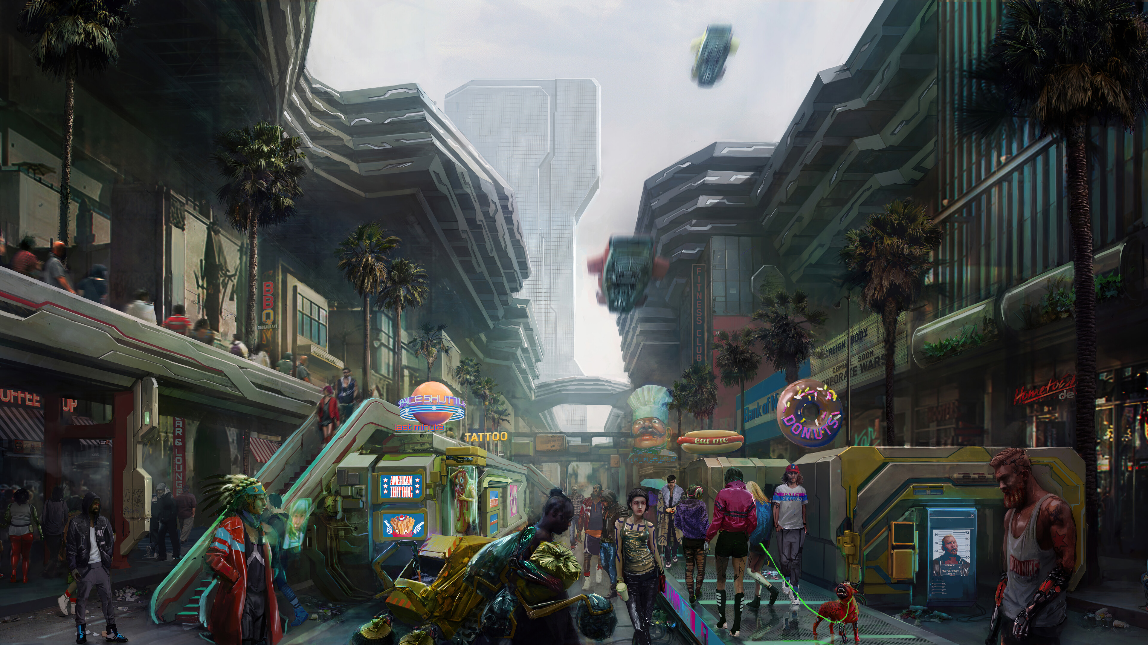 Cyberpunk 2077 City Concept Art 8K