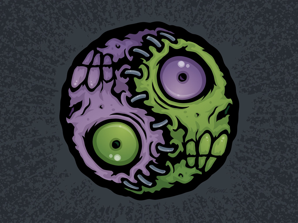 Zombie Yin Yang Wallpaper. Free Zombie