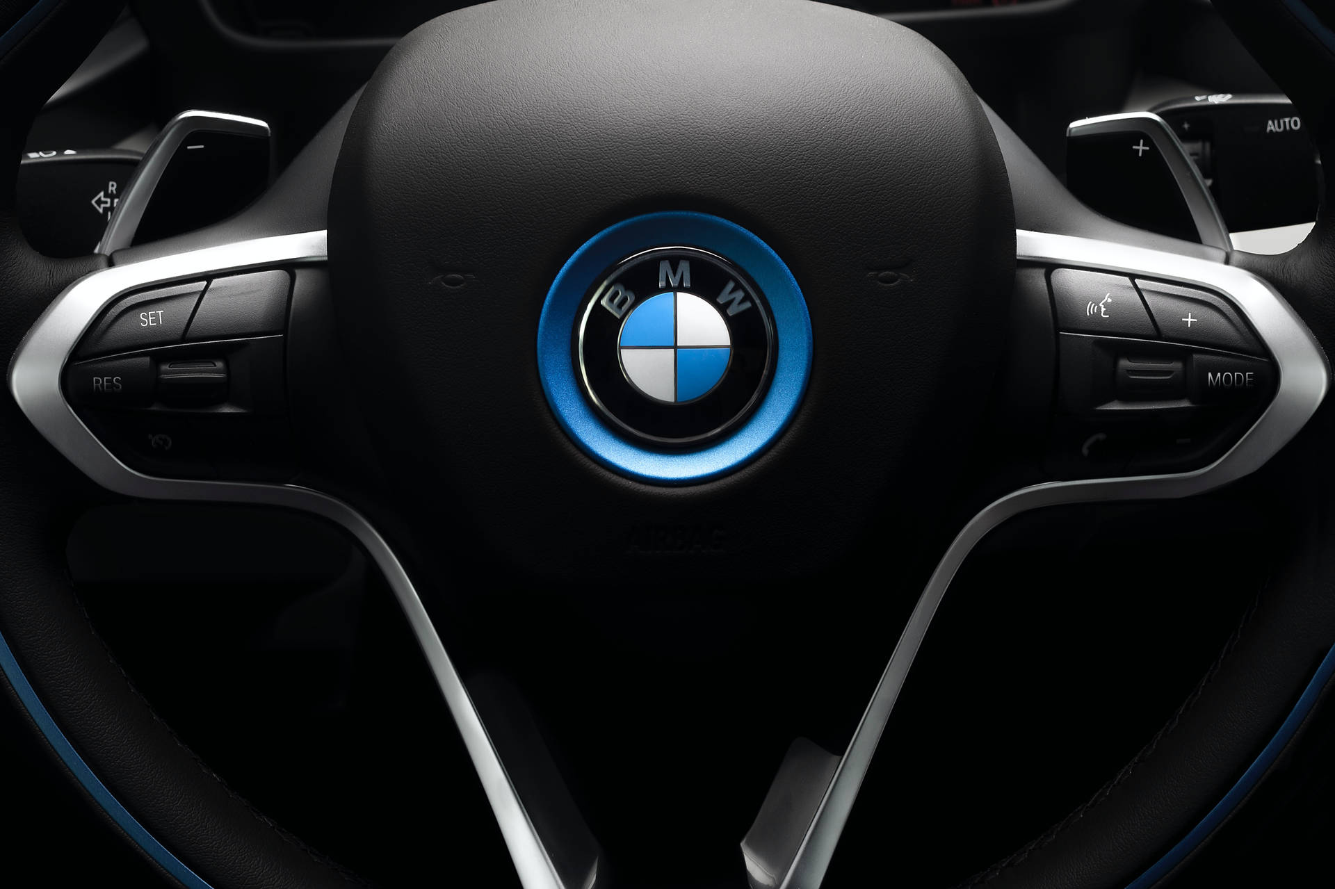 BMW Brand On Steering Wheel Wallpaper