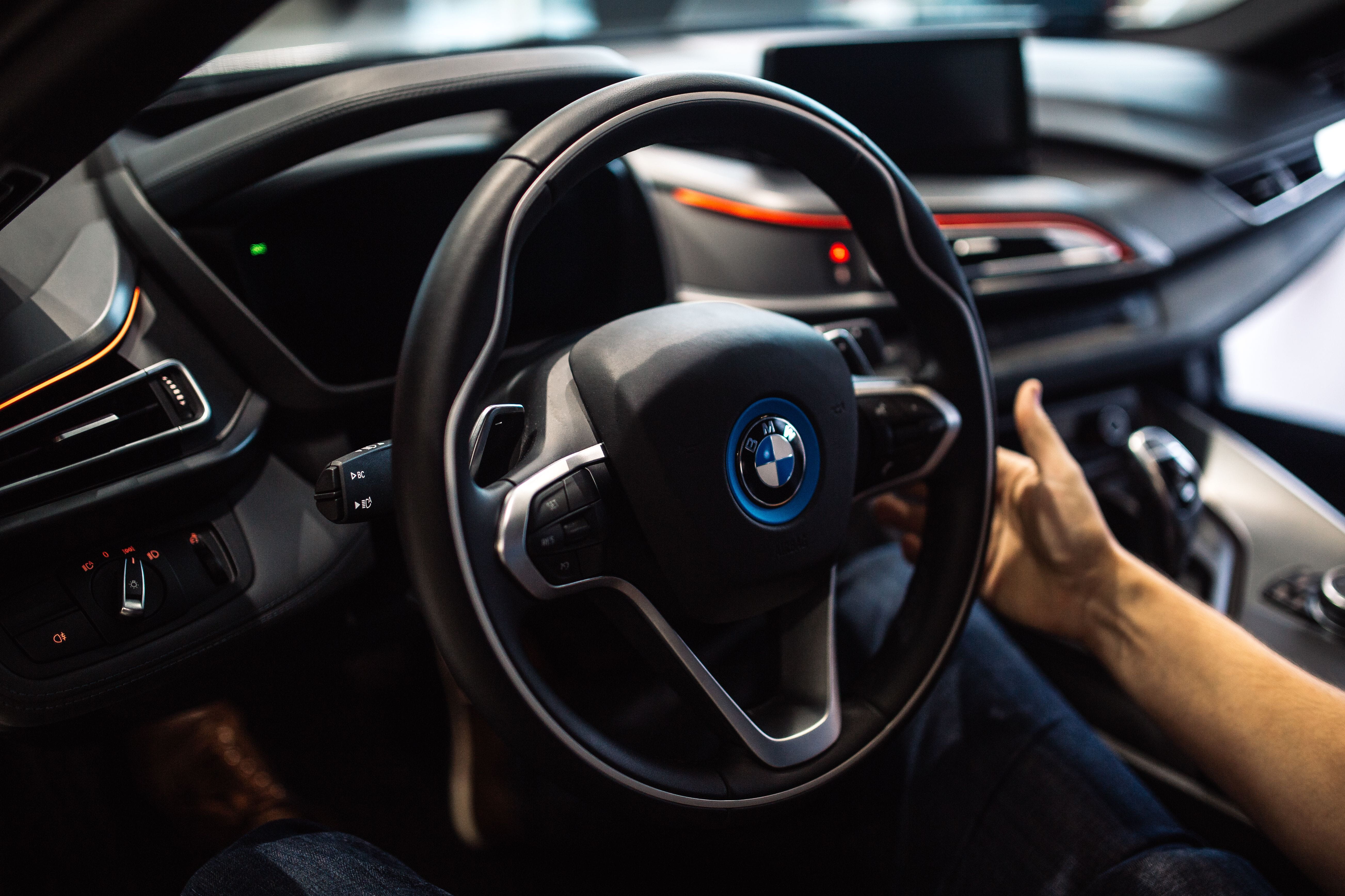 Royalty Free Photo: Silver BMW I8