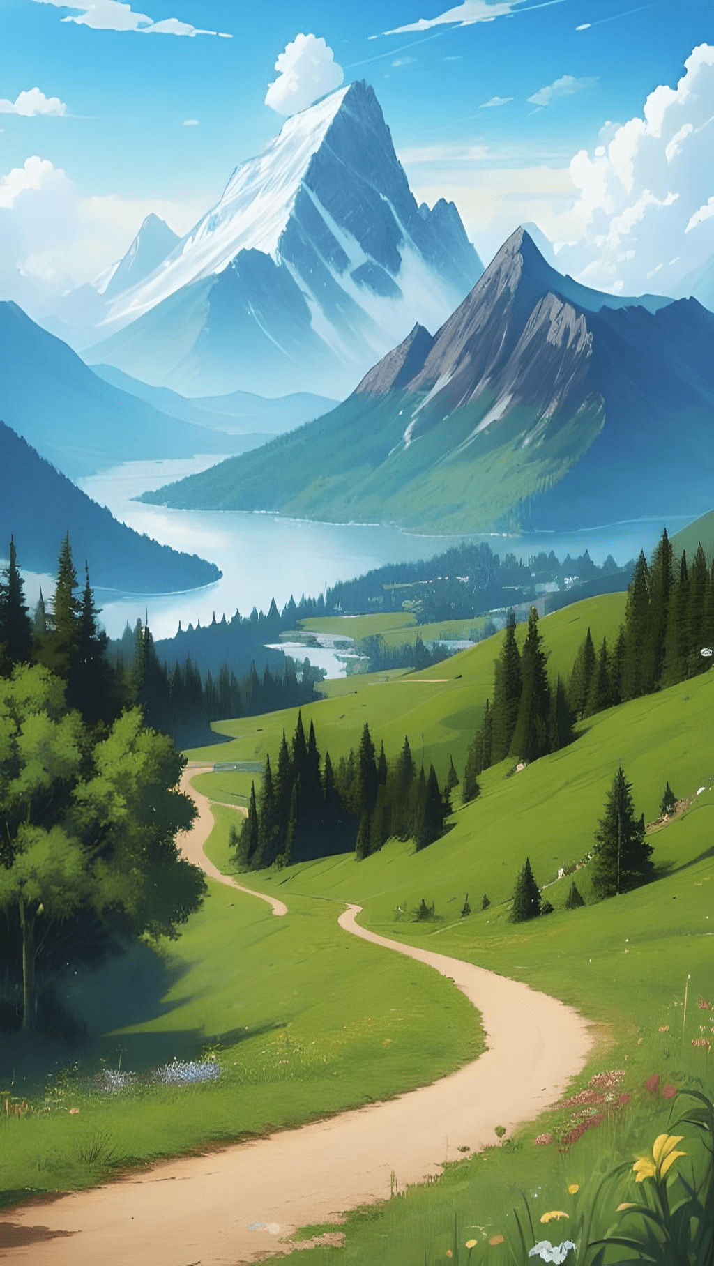 Samsung A55 Wallpaper Anime Nature