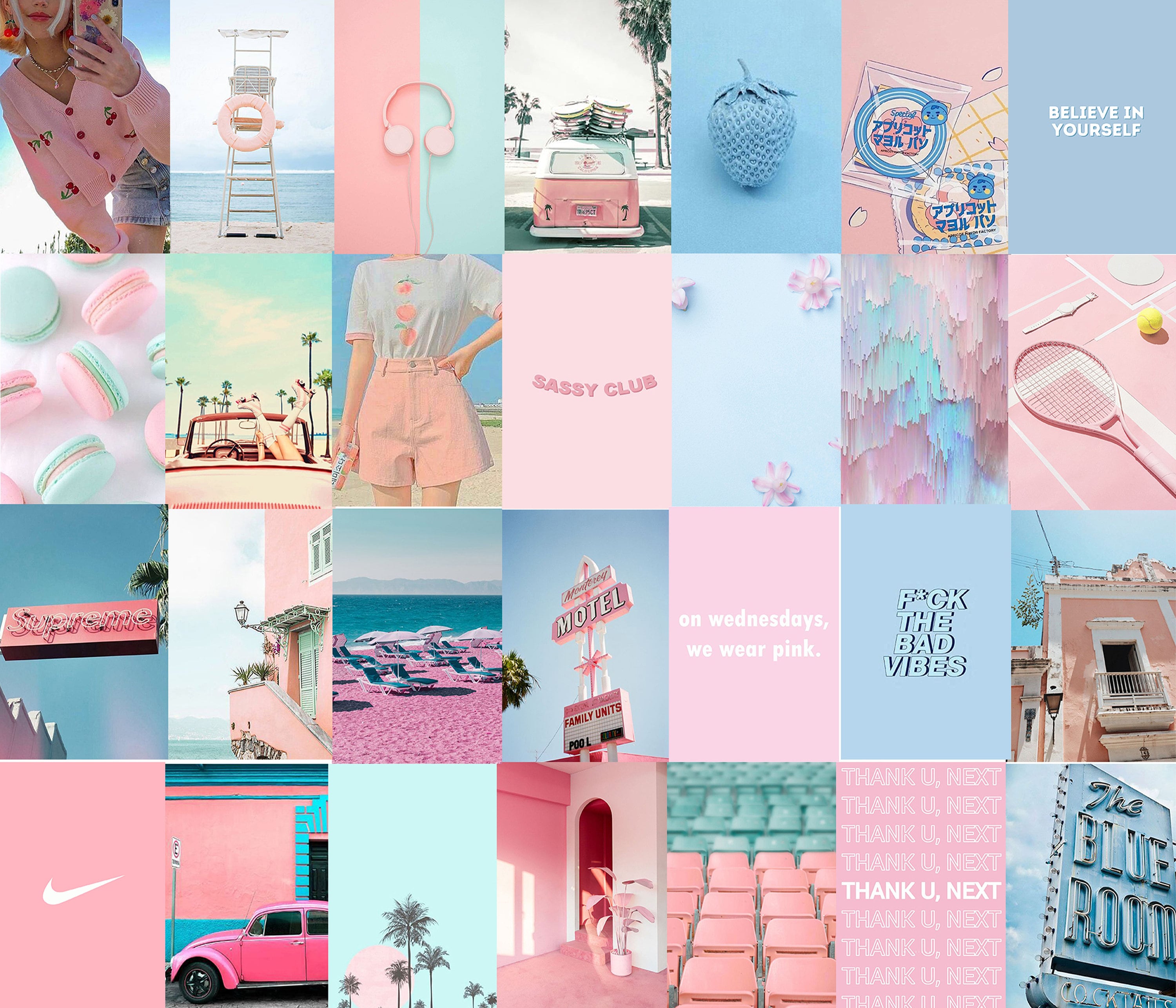 Pink Aesthetic Photo Collage Pink