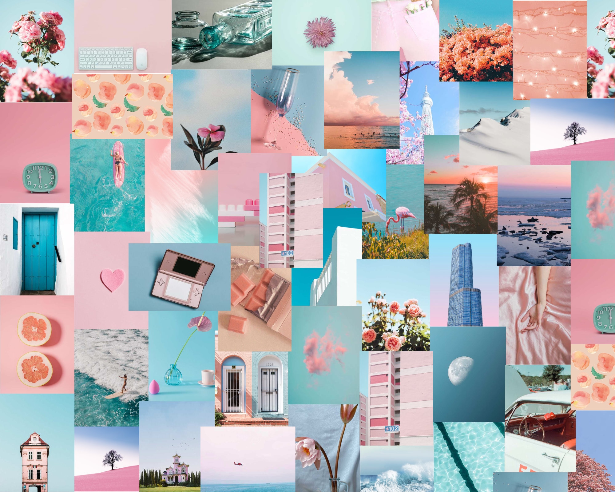 Blue and Pink Aesthetic digital