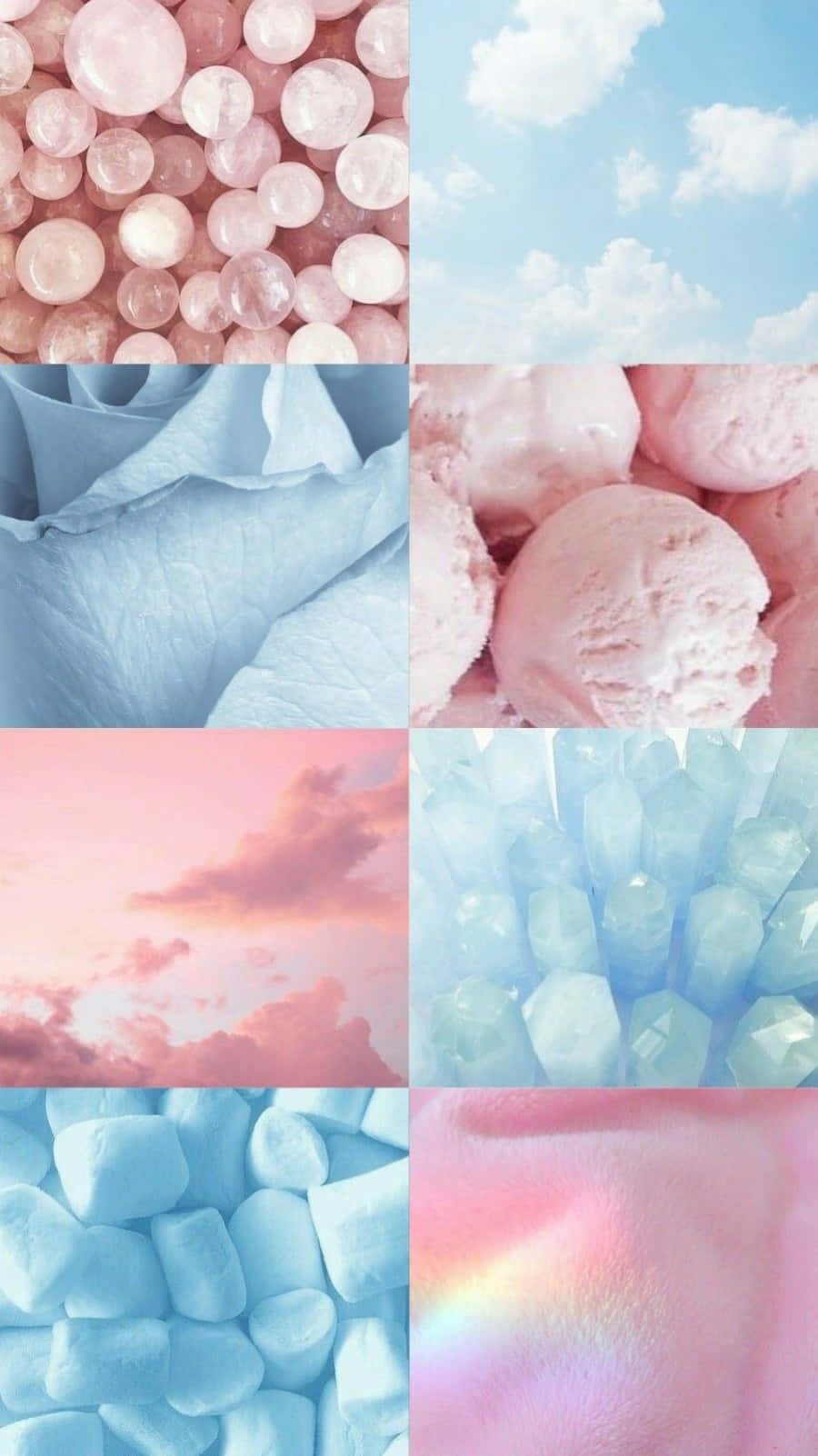 Blue Aesthetic Collage Wallpaper