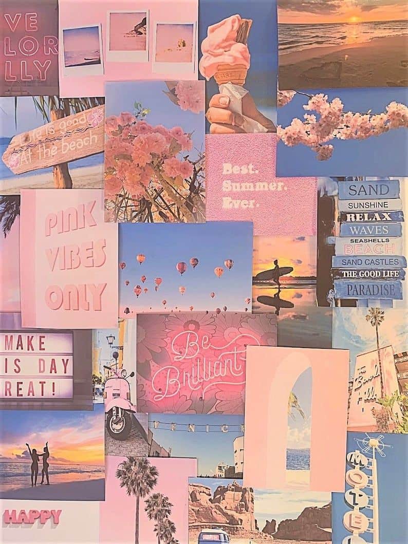 Pretty Peachy Pink Pastel Aesthetic