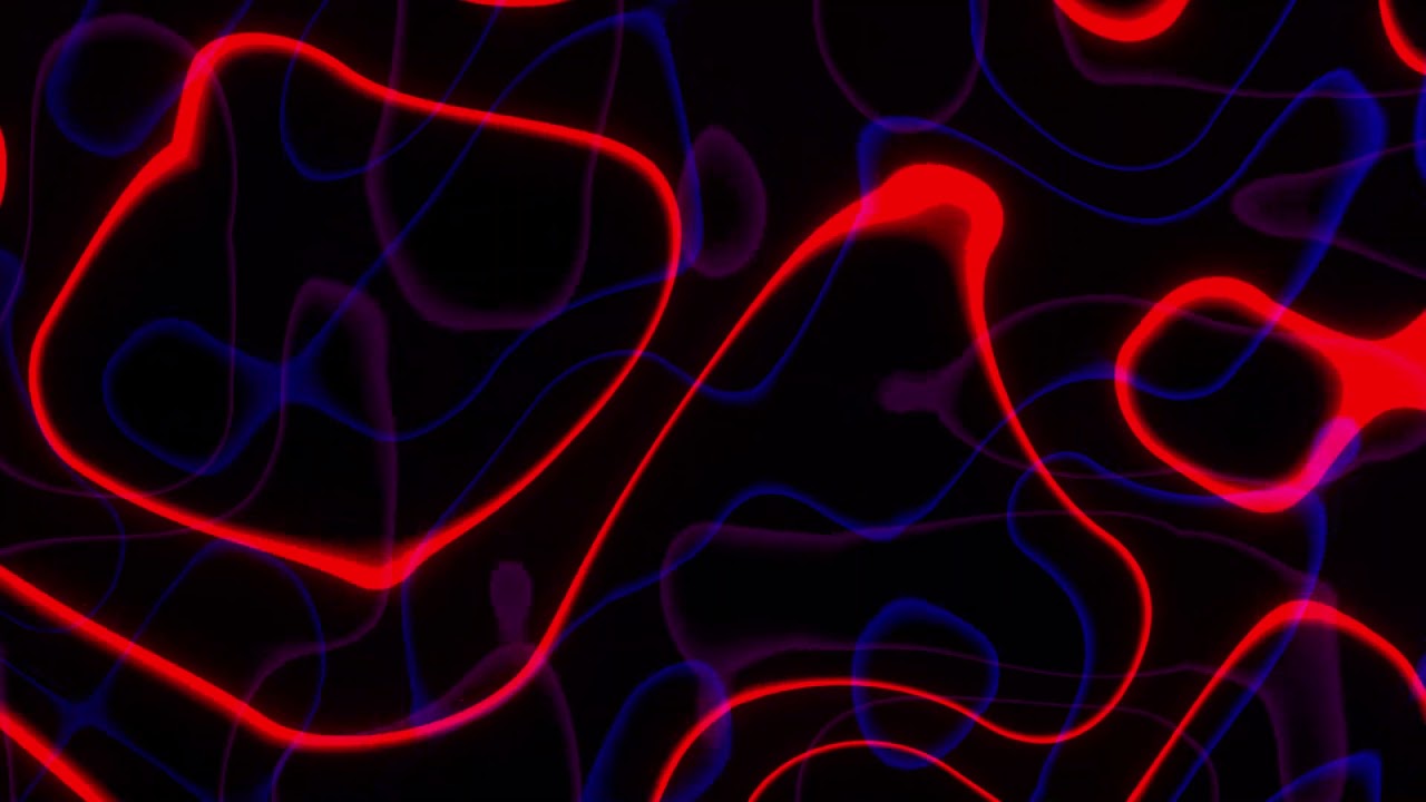 Abstract Red Neon Multicolor Lines
