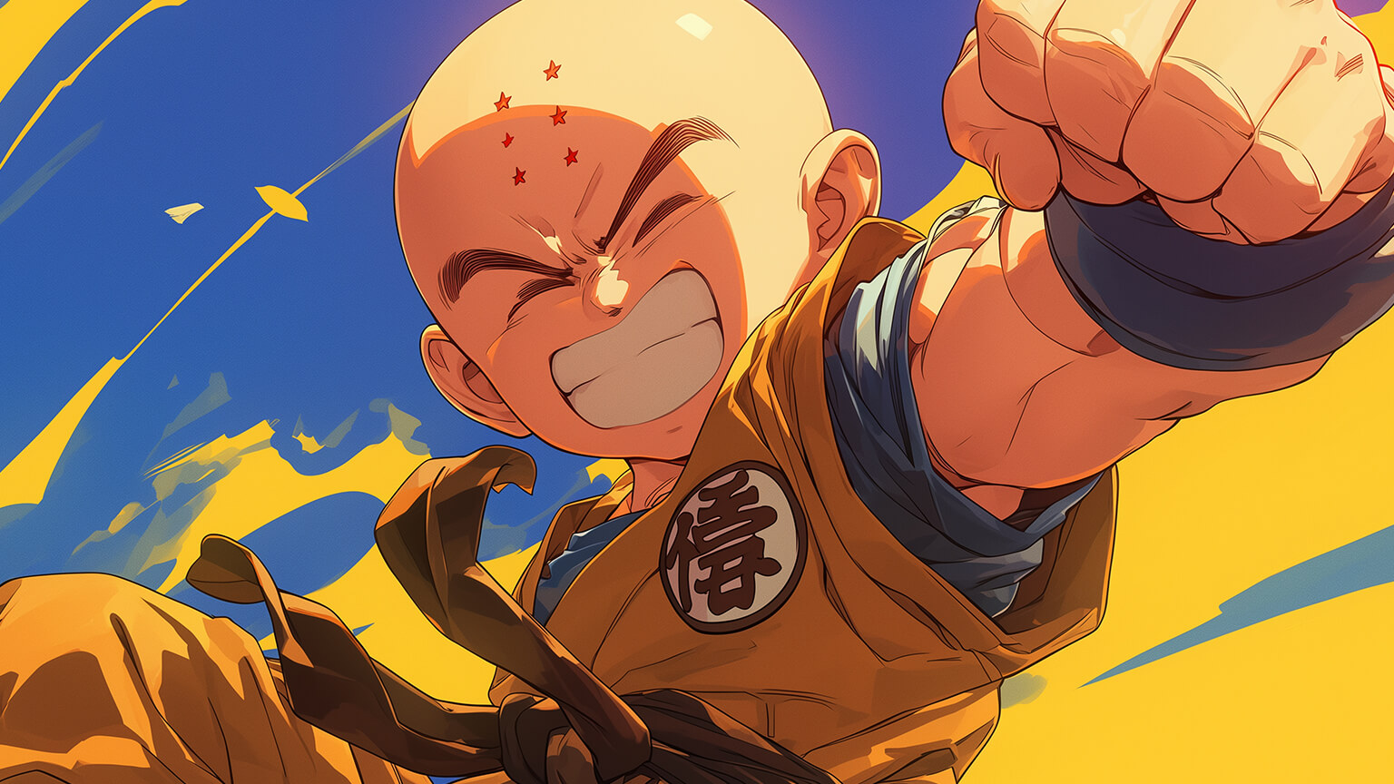 Funny Krillin Dragon Ball Desktop