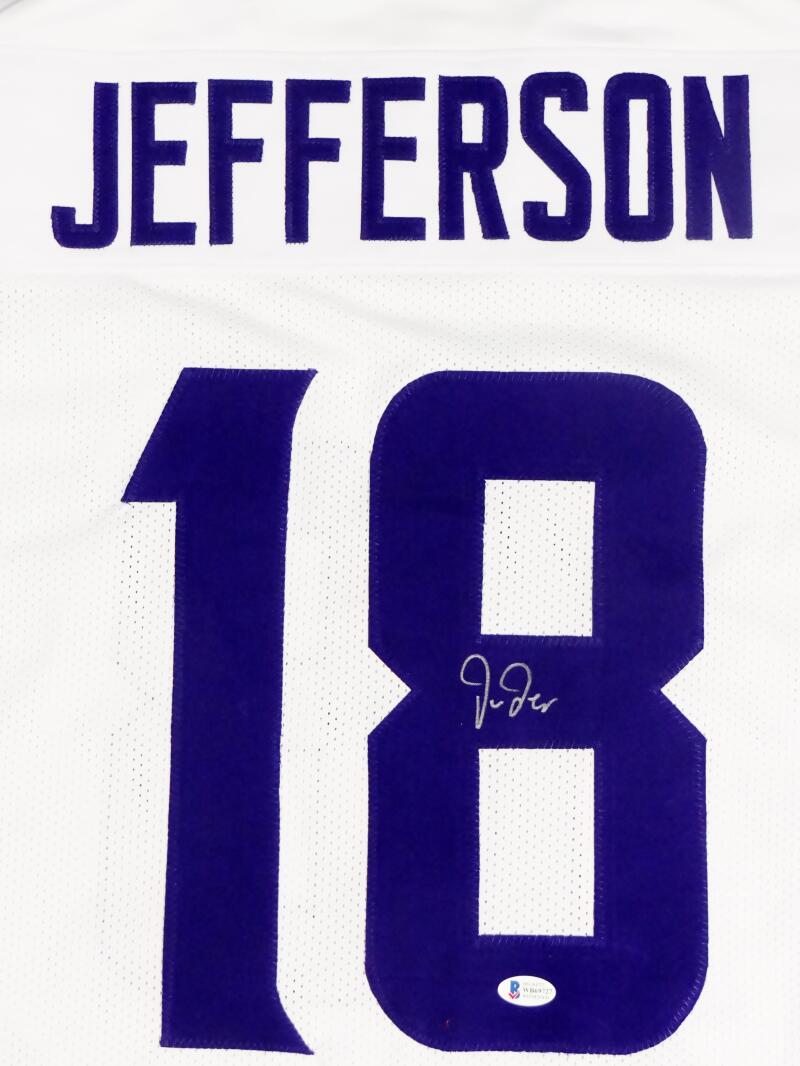 Justin Jefferson Autographed White Pro