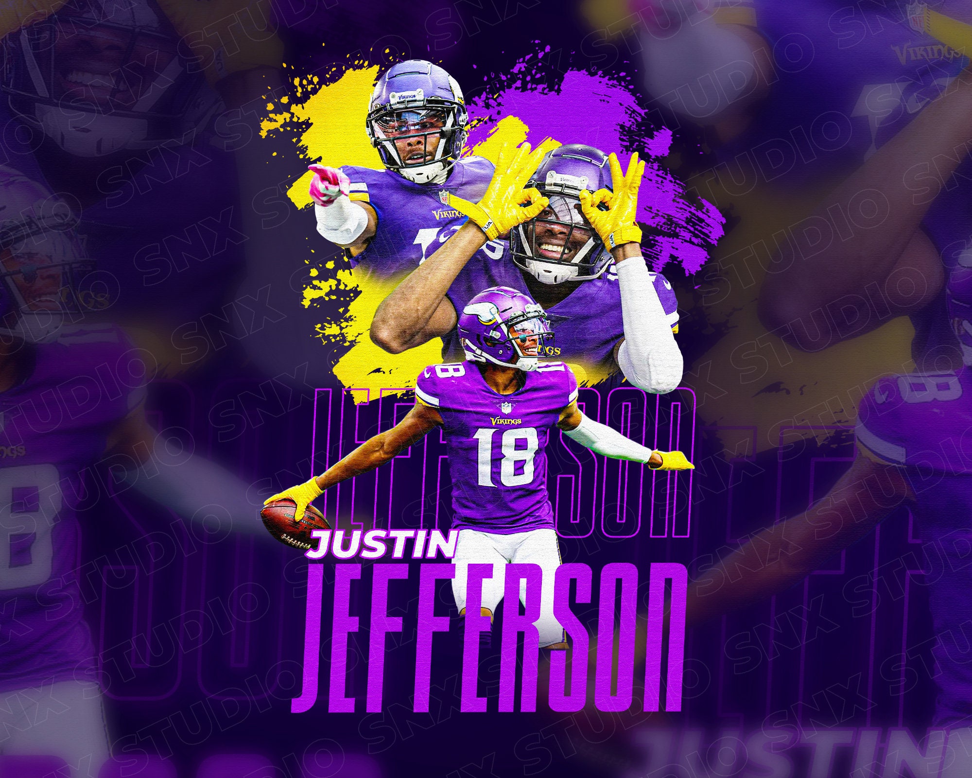 Justin Jefferson Shirt Design. PNG