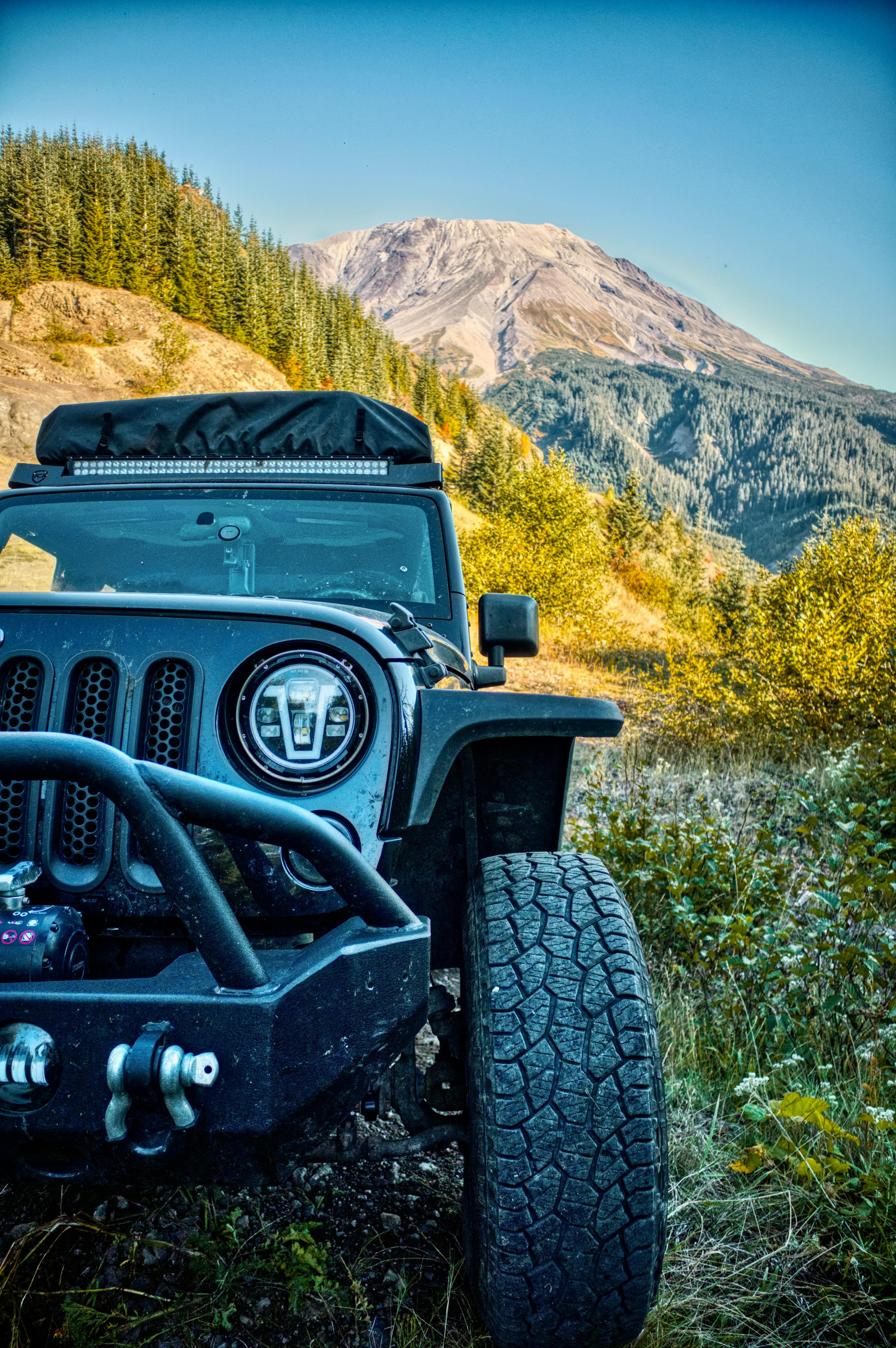 A Black Jeep on a Grassy Field · Free