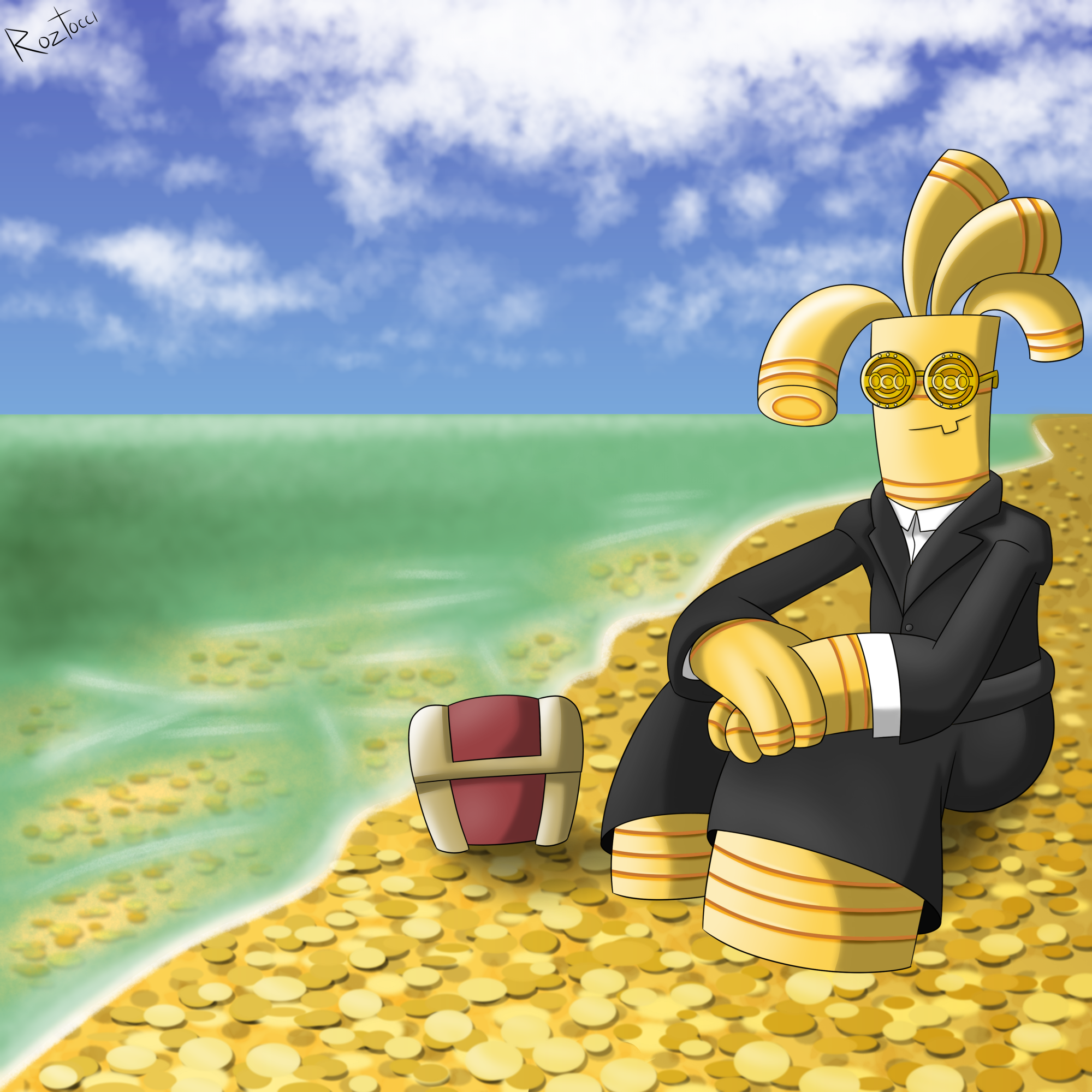 Beach of Gold by ROZTOCCI on Newgrounds