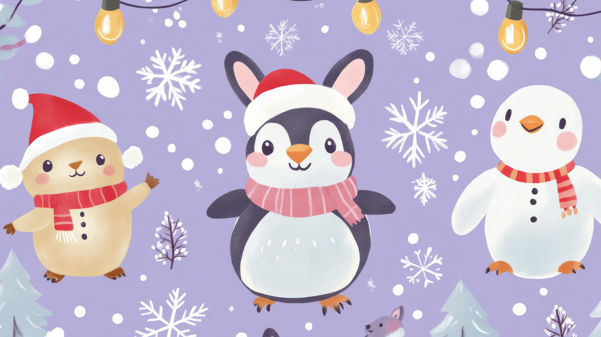 Preppy Wallpaper Christmas with Festive