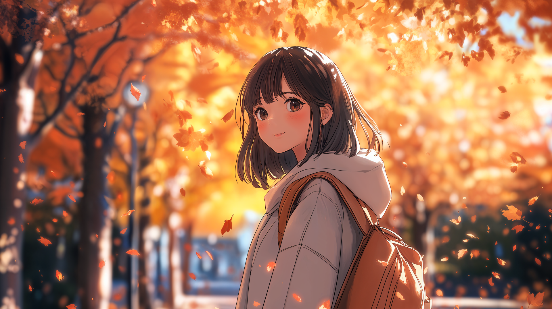 Autumn Anime Girl 4K Ultra