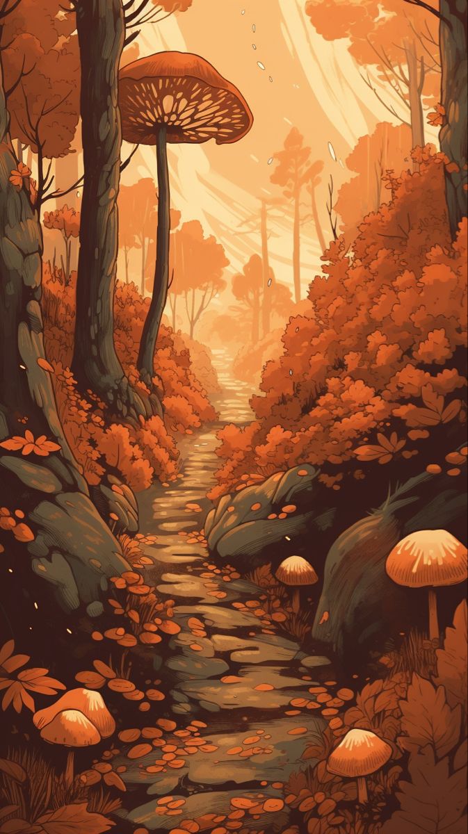 Autumn foliage nature phone wallpaper