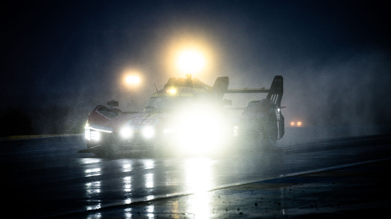 chequered flag at Le Mans