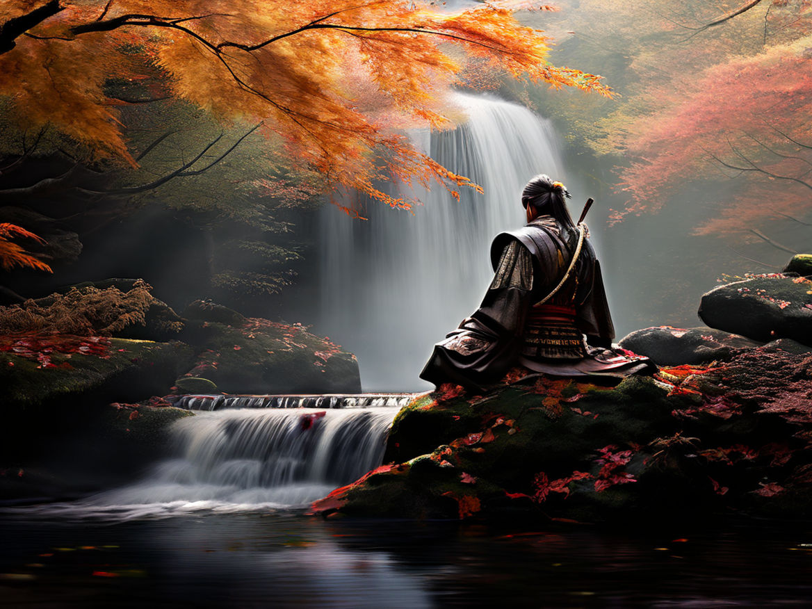 knight mask waterfall