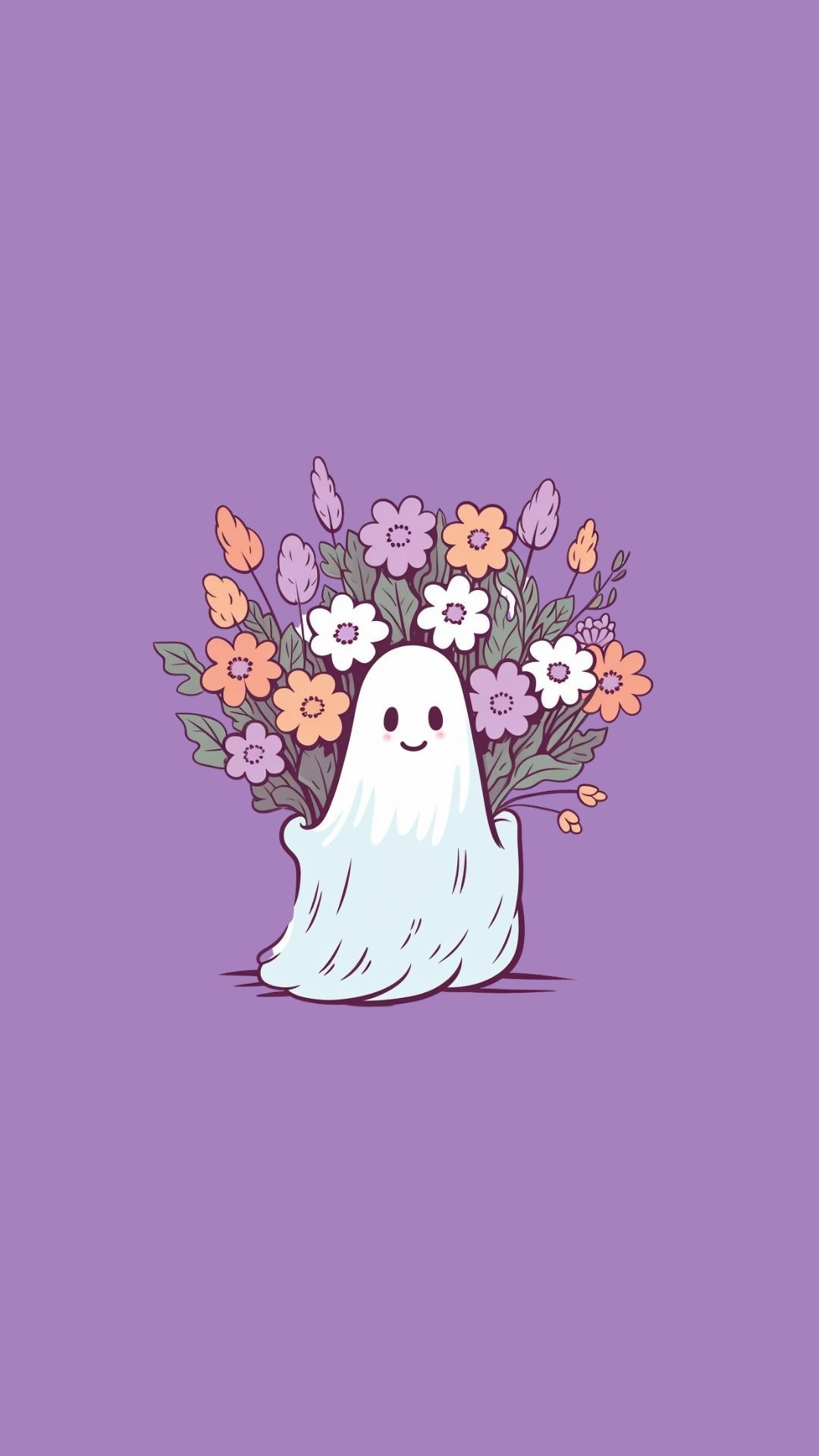 Cute Ghost Phone Wallpaper