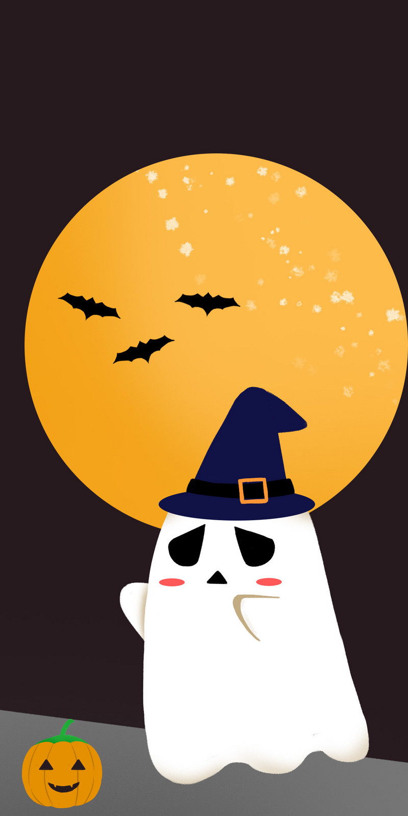 Cartoon Halloween Ghost Cute Wallpaper