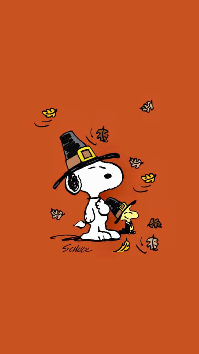 Autumn with Snoopy Wallpaper