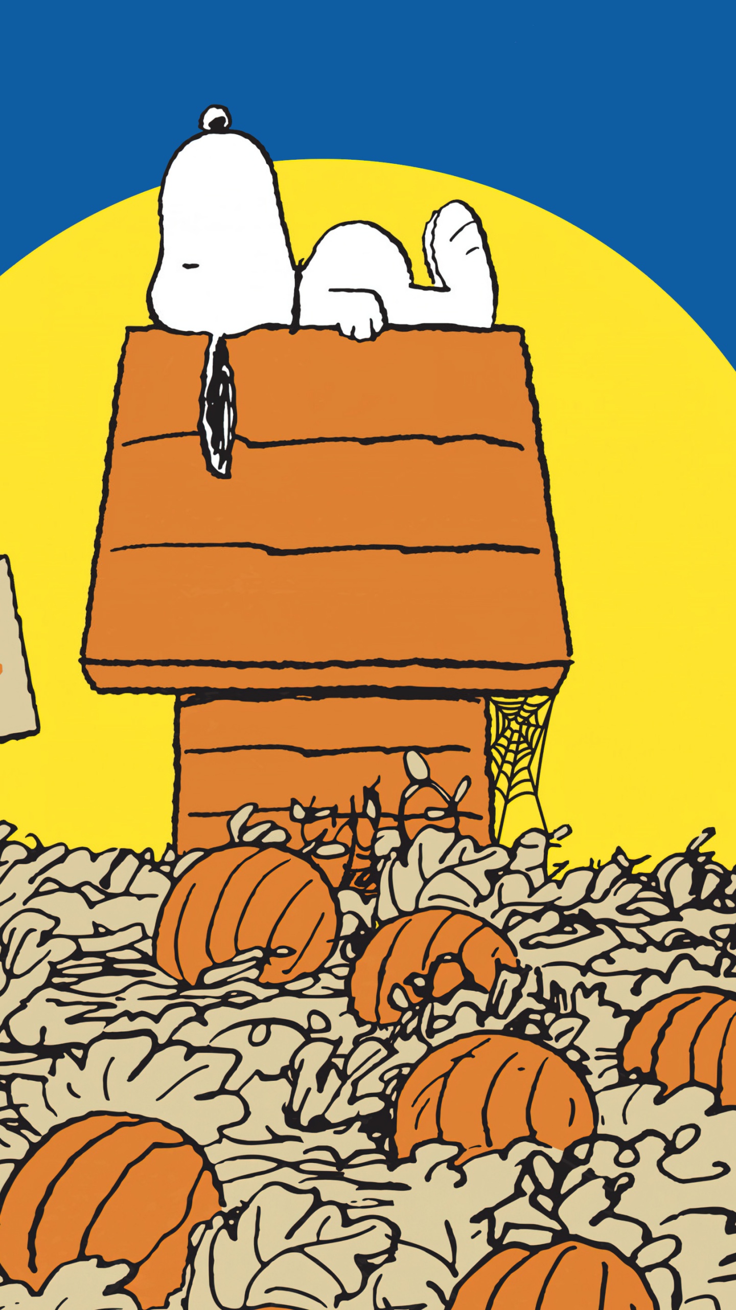 Snoopy Halloween Wallpaper 4K, Pumpkins