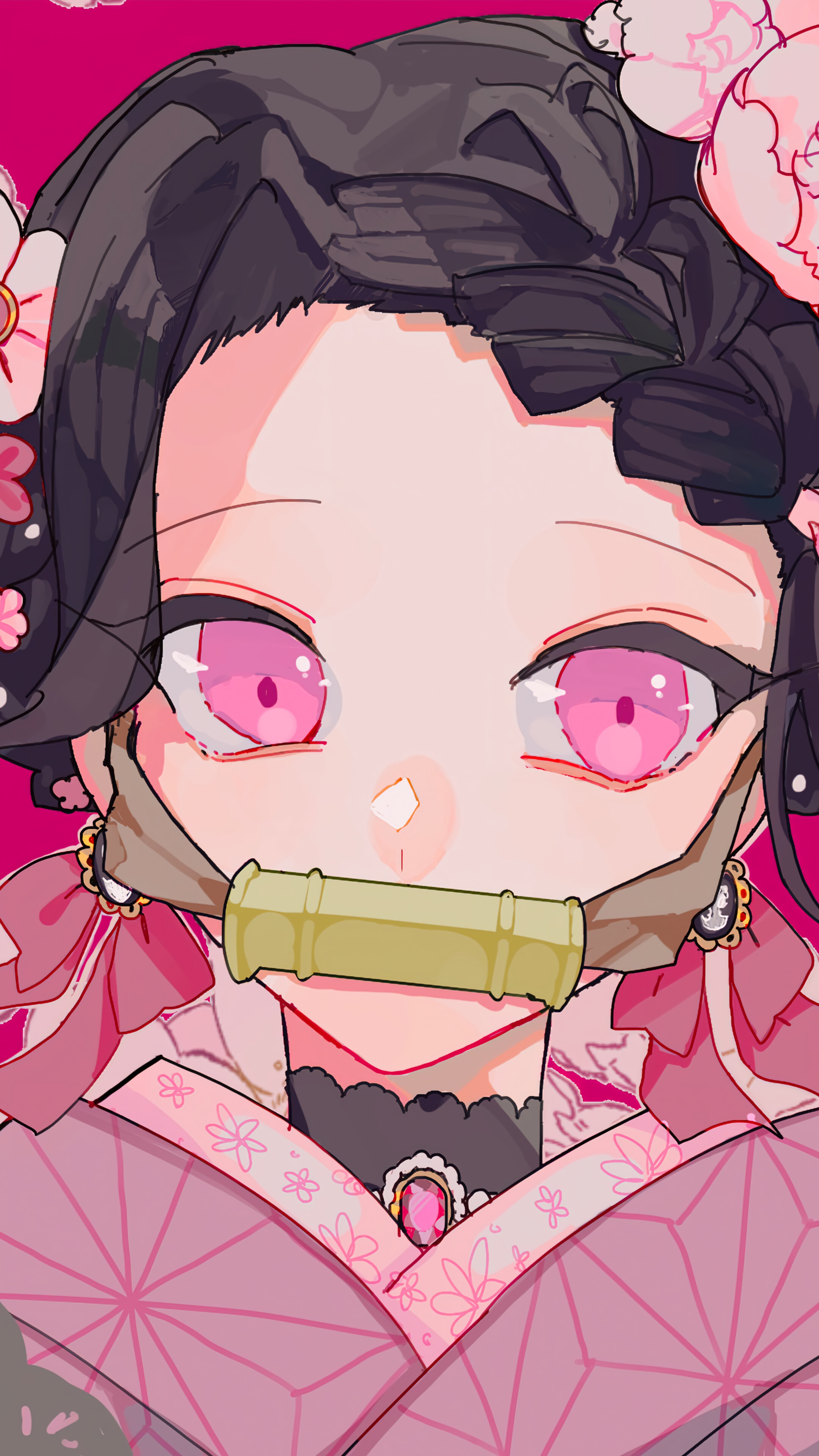 Nezuko Cute Demon Slayer Wallpaper iPhone Phone 4K f
